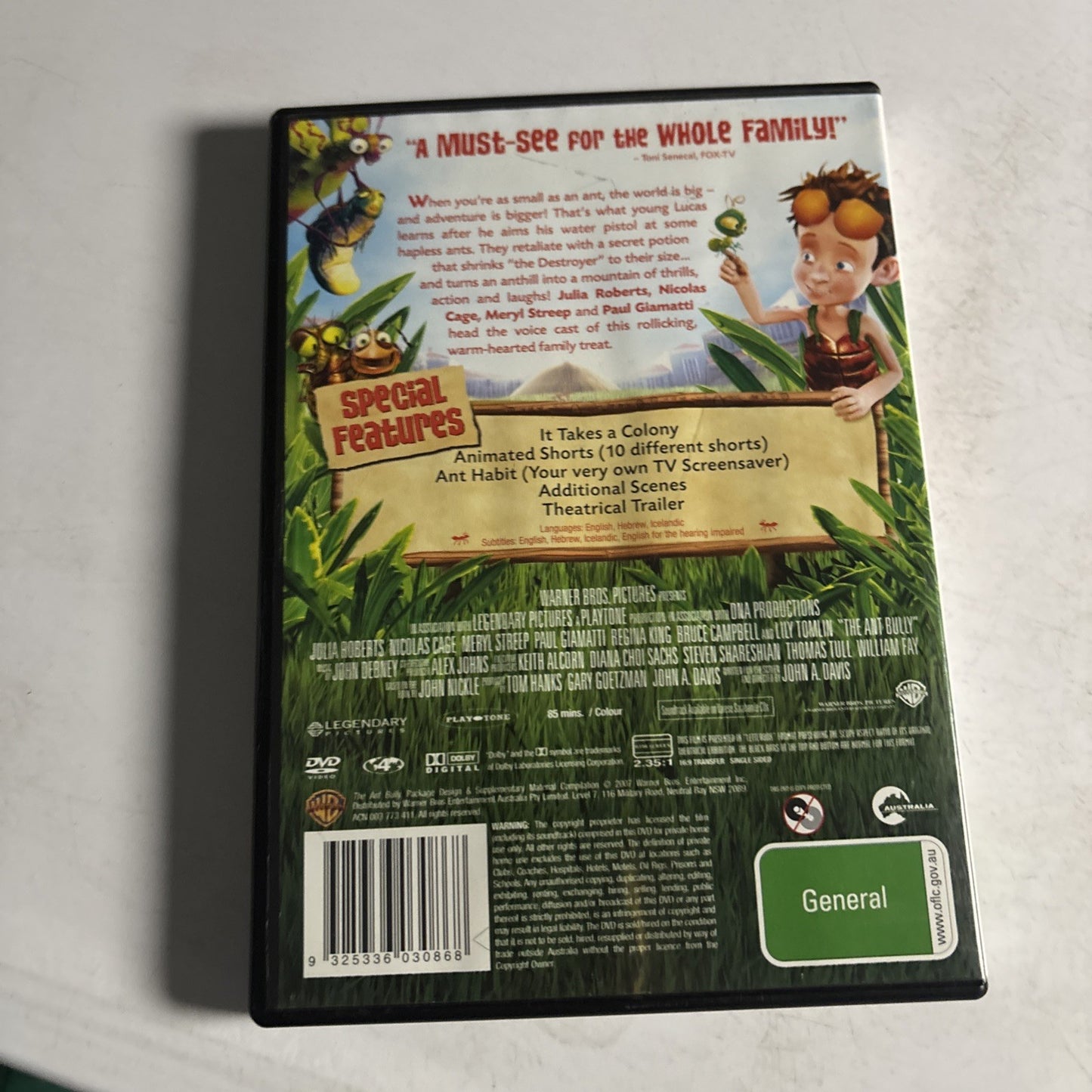 The Ant Bully (DVD, 2006) Julia Roberts Region 4
