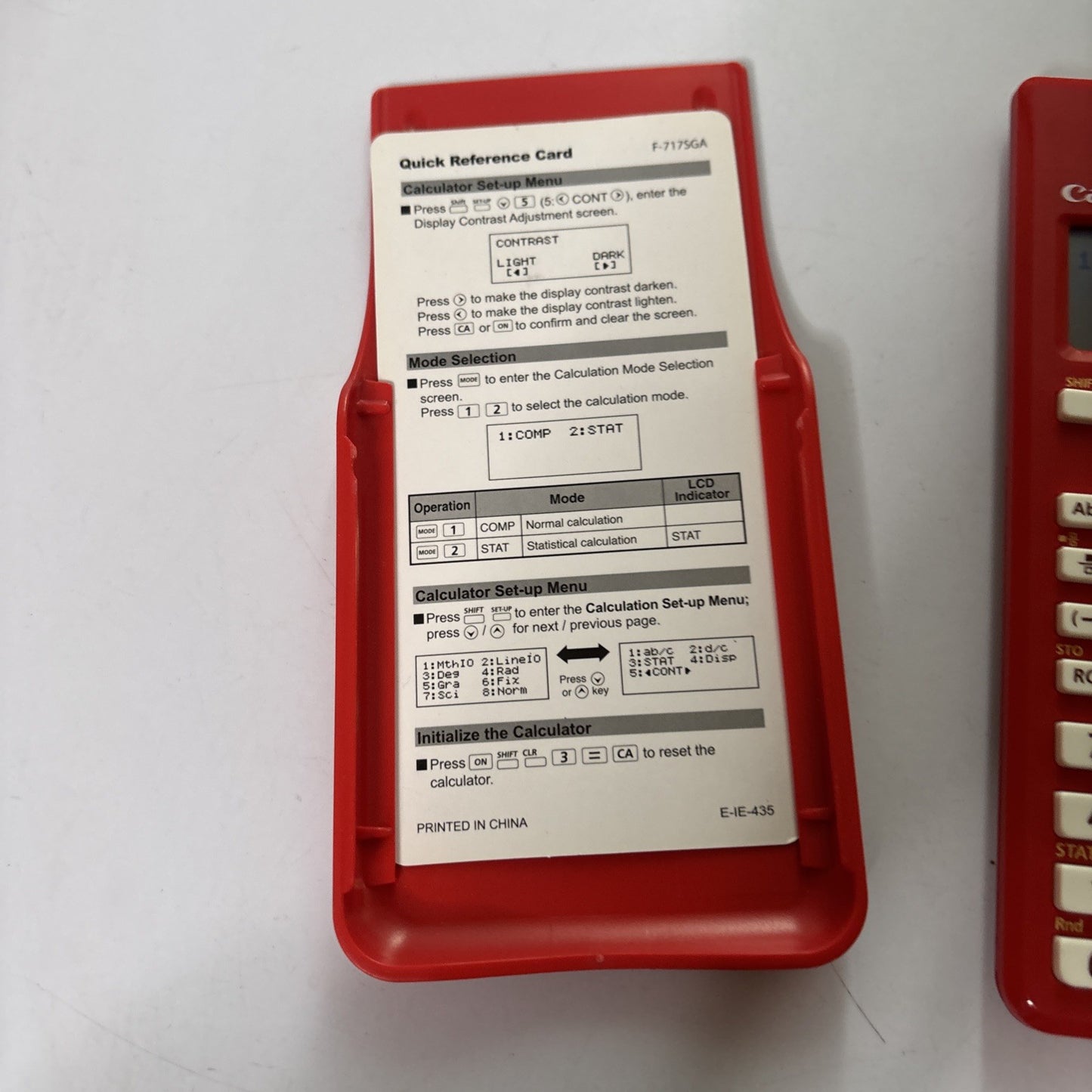 Canon F-717SGA Scientific Calculator Solar Powered