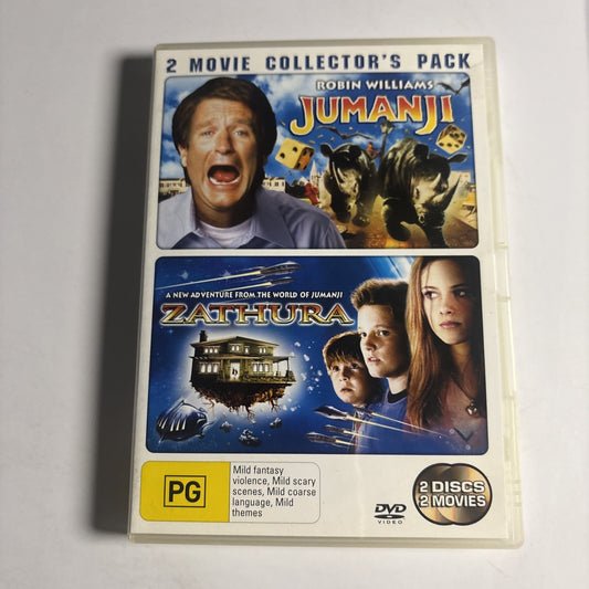 Jumanji / Zathura - A Space Adventure (DVD, 1995) Robin Williams Region 4