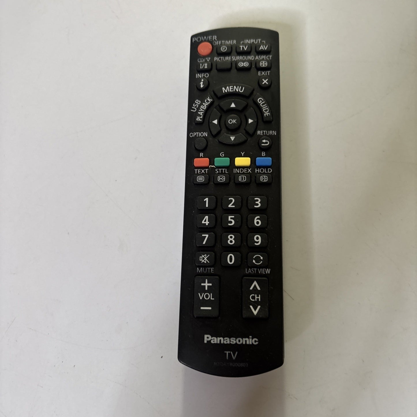 Genuine Panasonic N2QAY8000803 Remote Control *Missing Battery Lid*