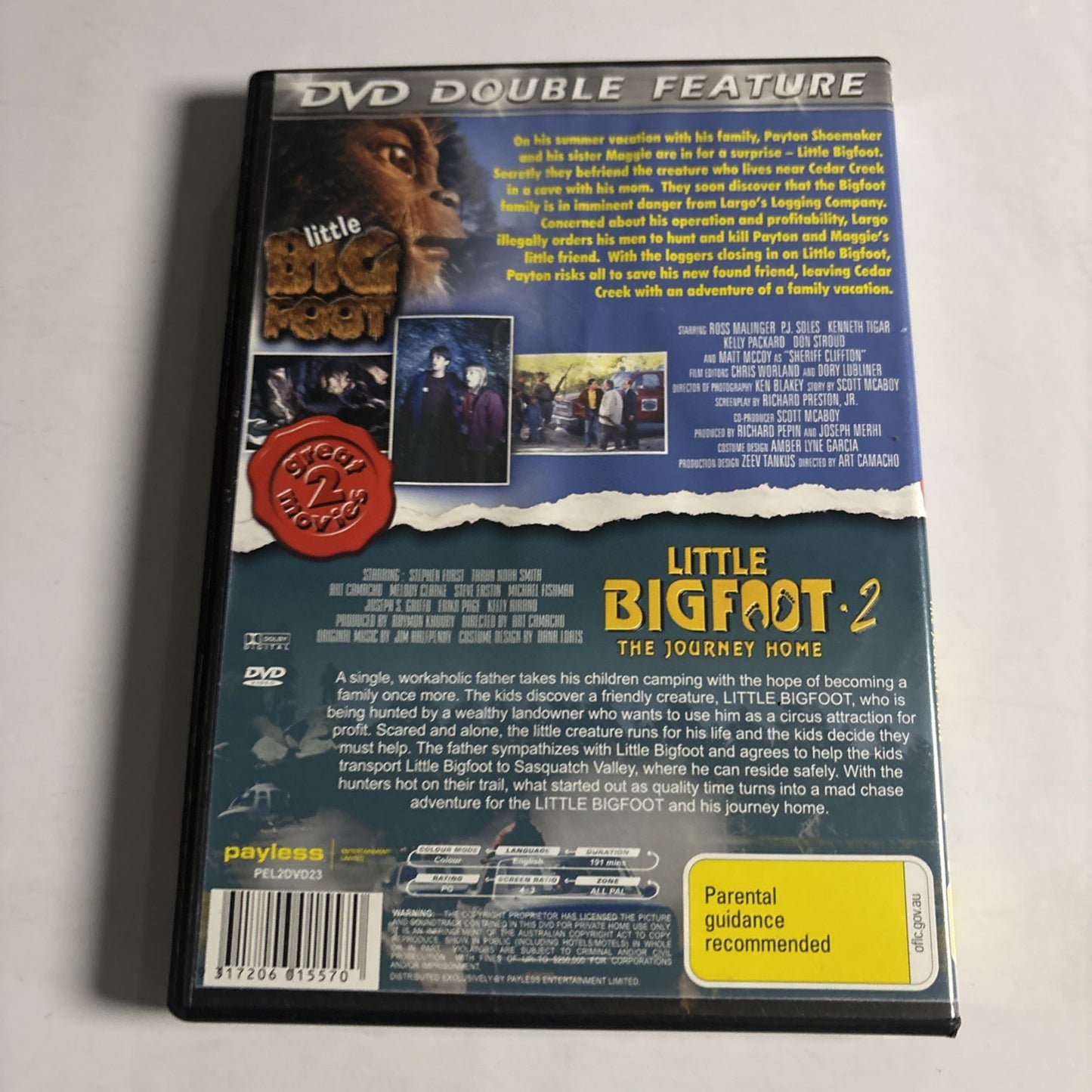 Little Bigfoot / Little Bigfoot 2 (DVD, 2009) All Regions NEW