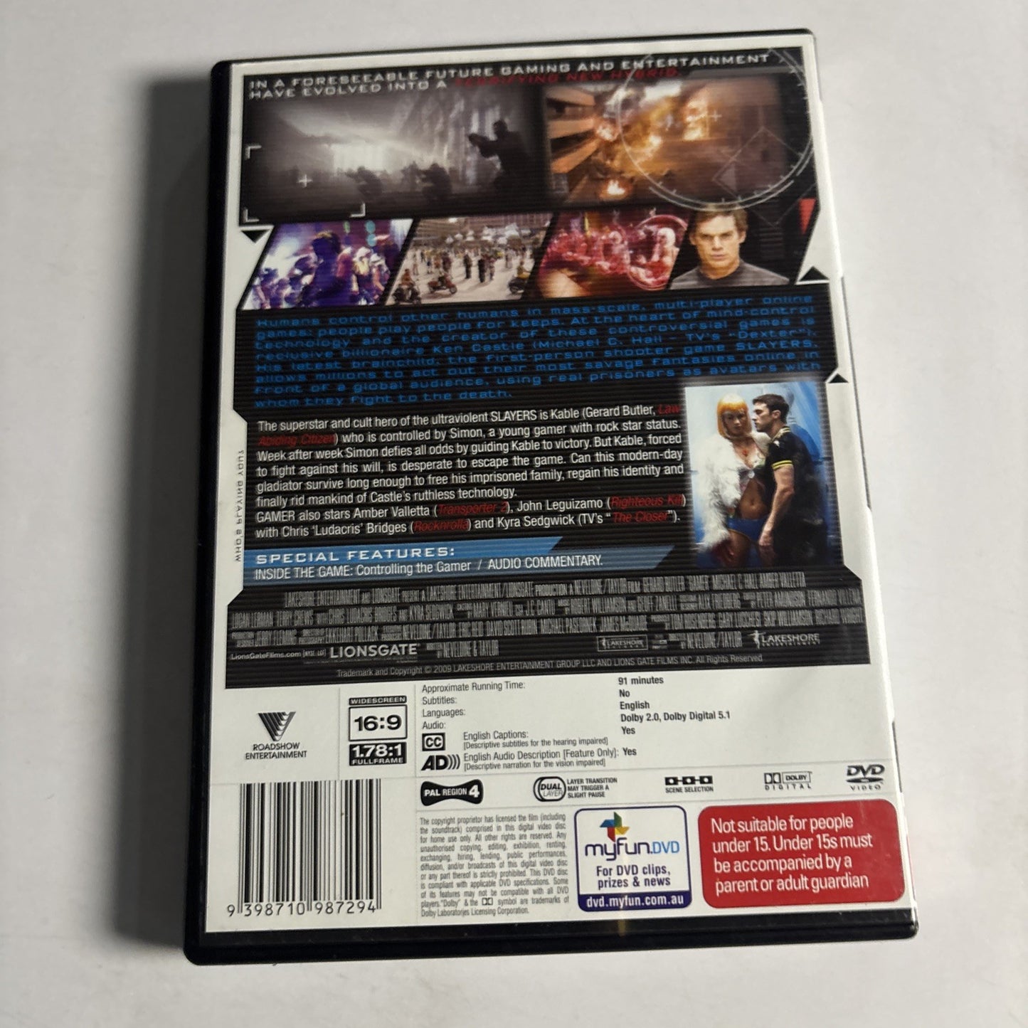 Gamer (DVD, 2009) Gerard Butler Region 4