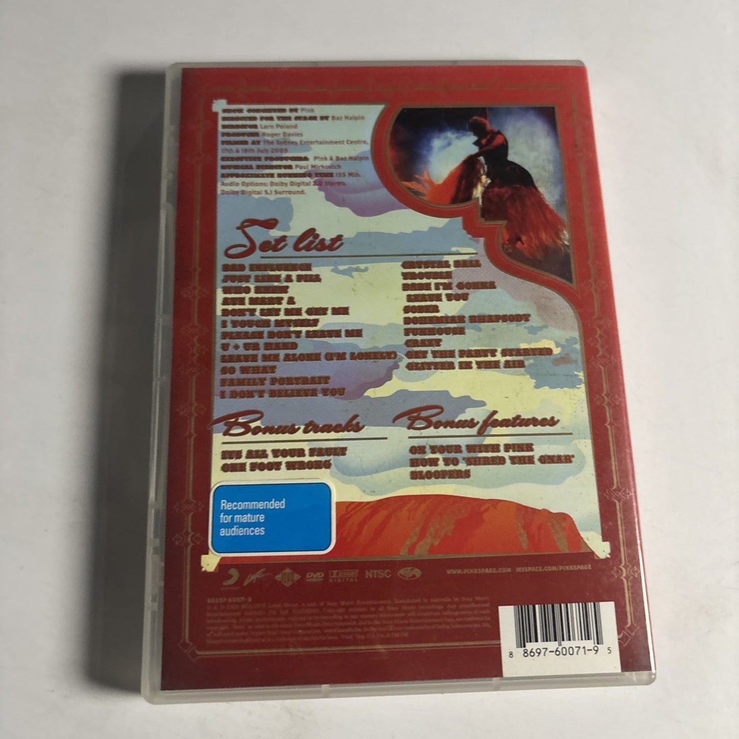 Pink - Funhouse Tour (DVD, 2009)  All Regions