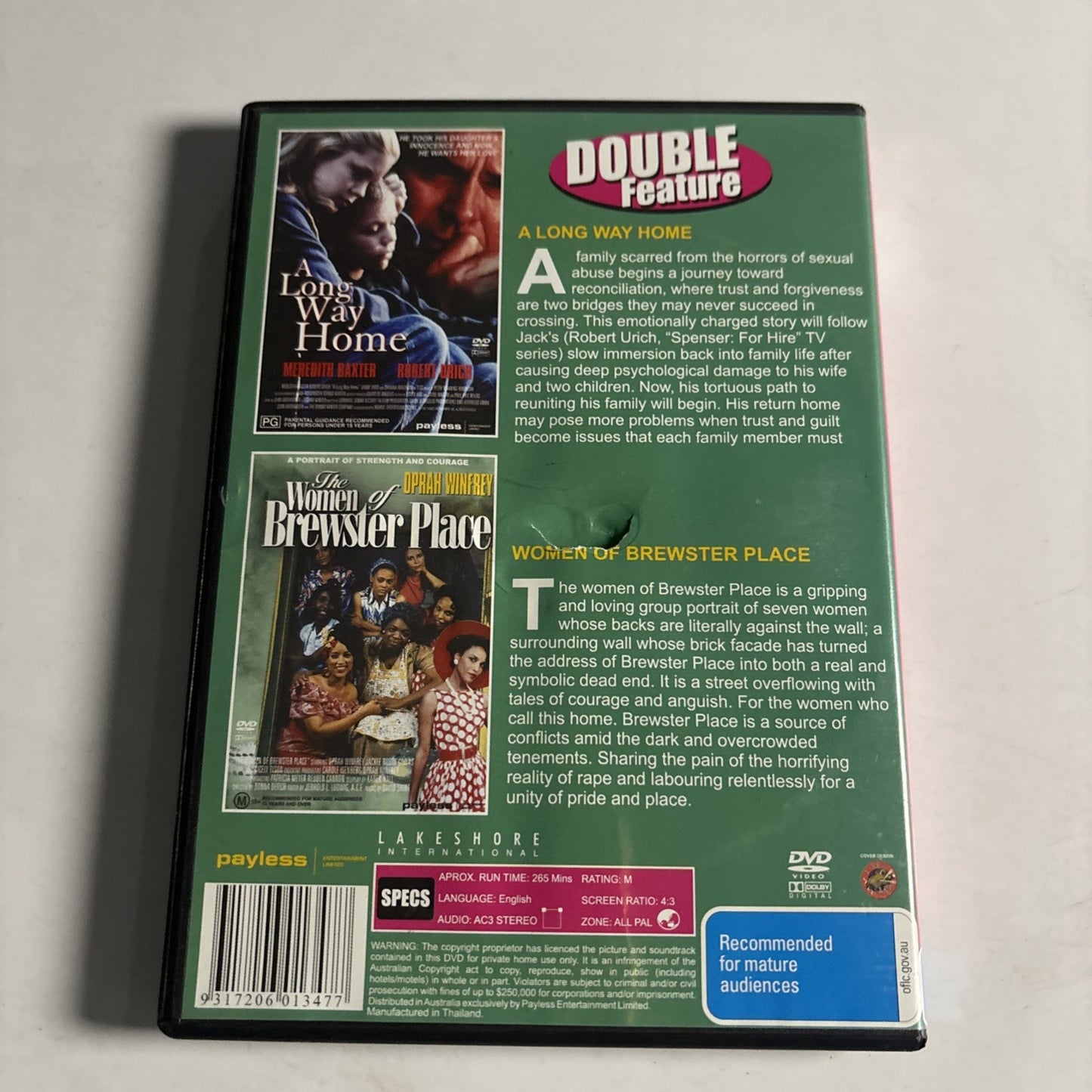 A Log Way Home / Women Of Brewster Place DVD Oprah Winfrey All Regions