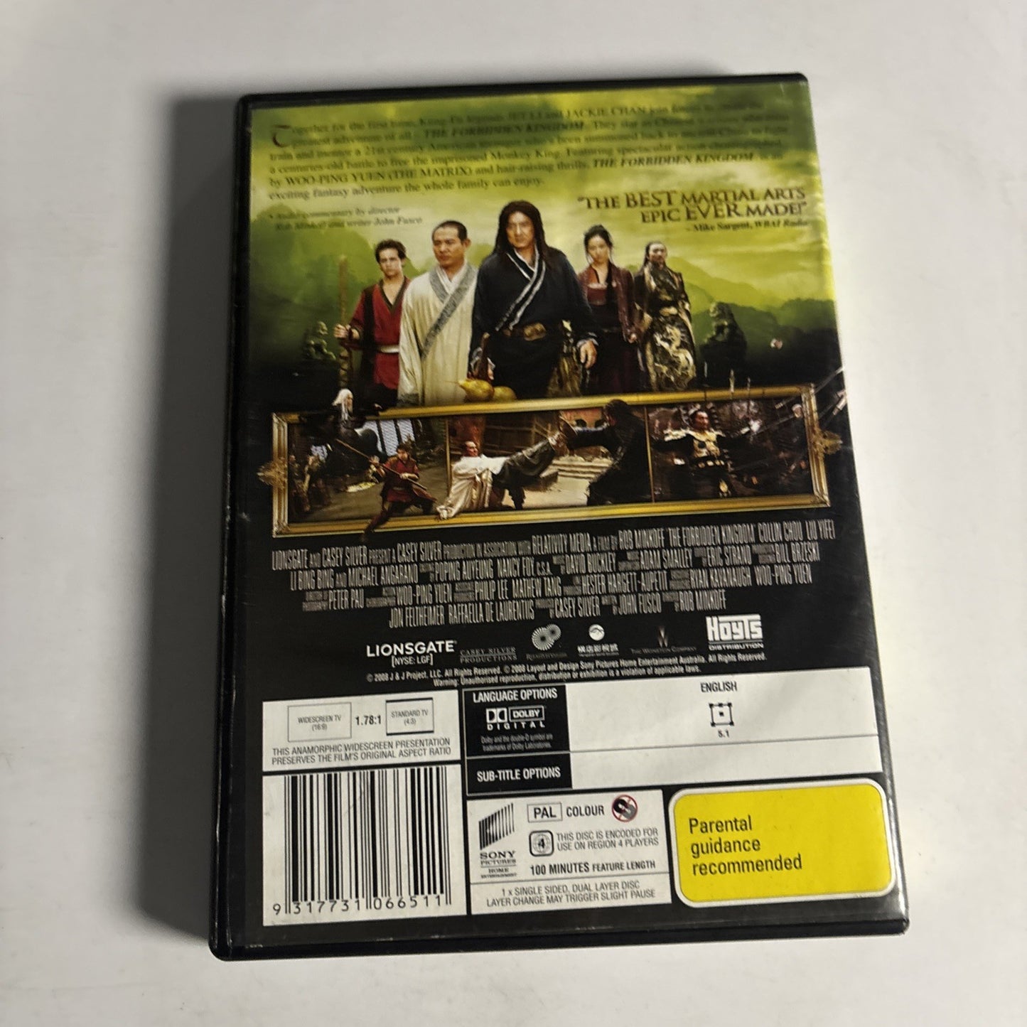 The Forbidden Kingdom (DVD, 2008) Jackie Chan Region 4