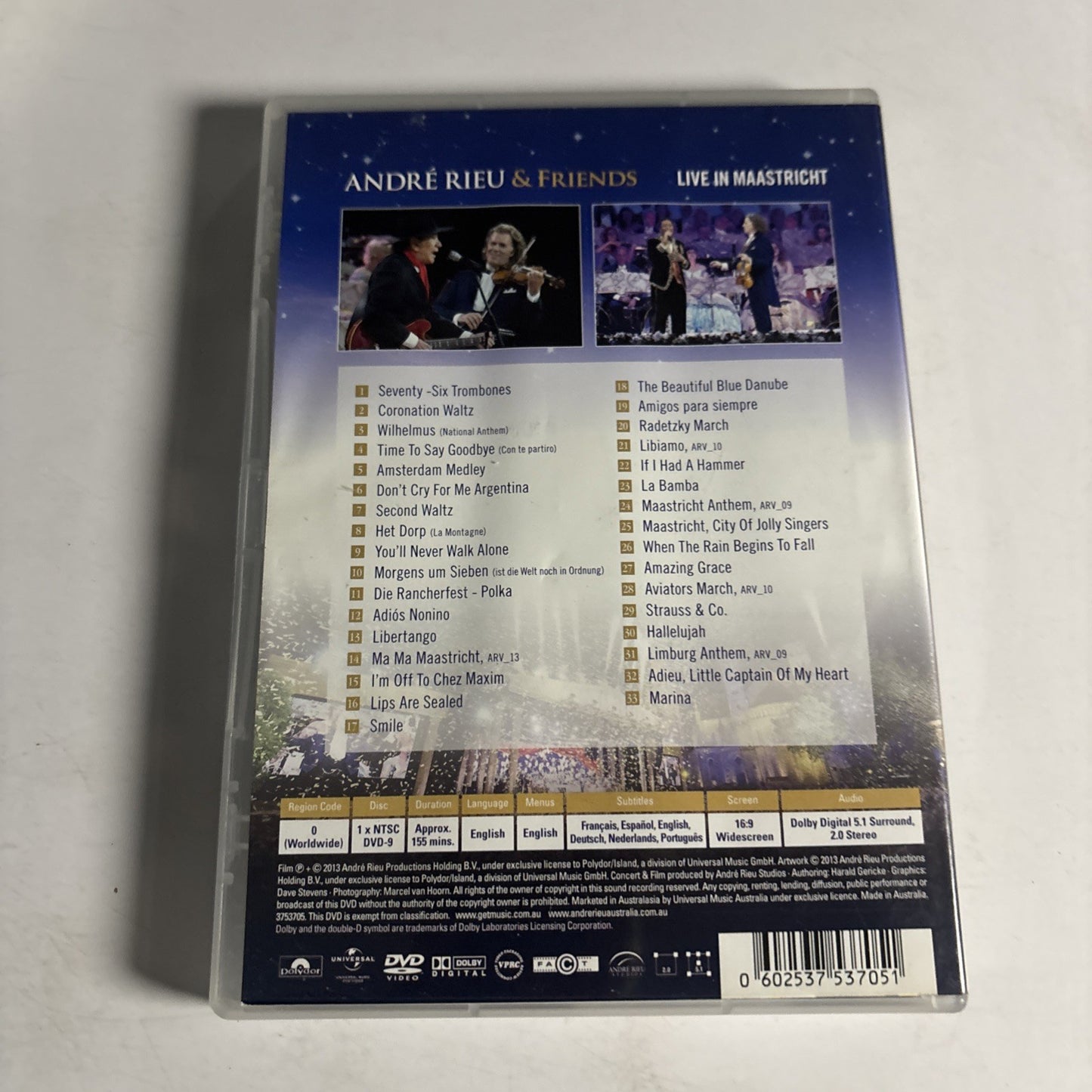 André Rieu - André & Friends (DVD, 2013) All Regions