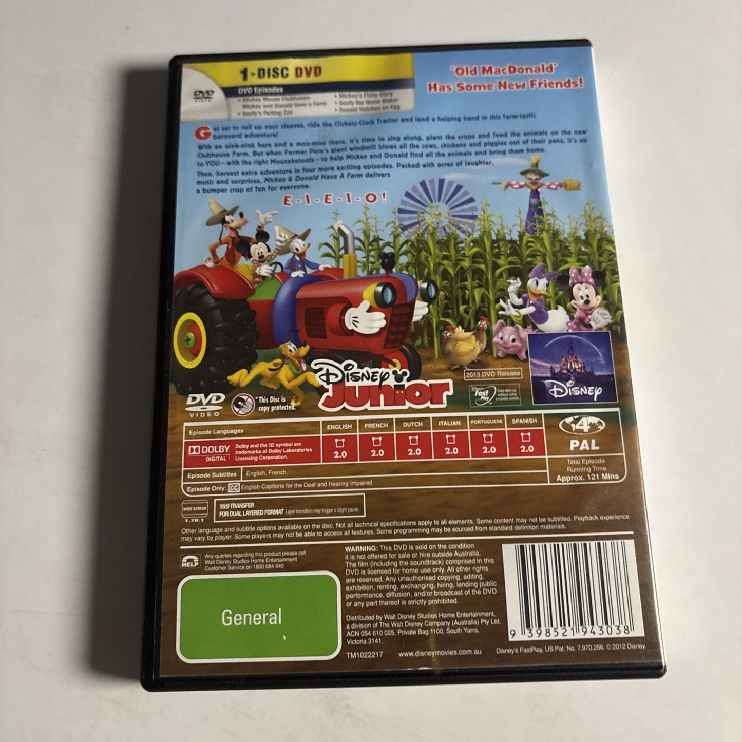 Mickey Mouse Clubhouse - Mickey & Donald Have a Farm (DVD, 2012) Region 4