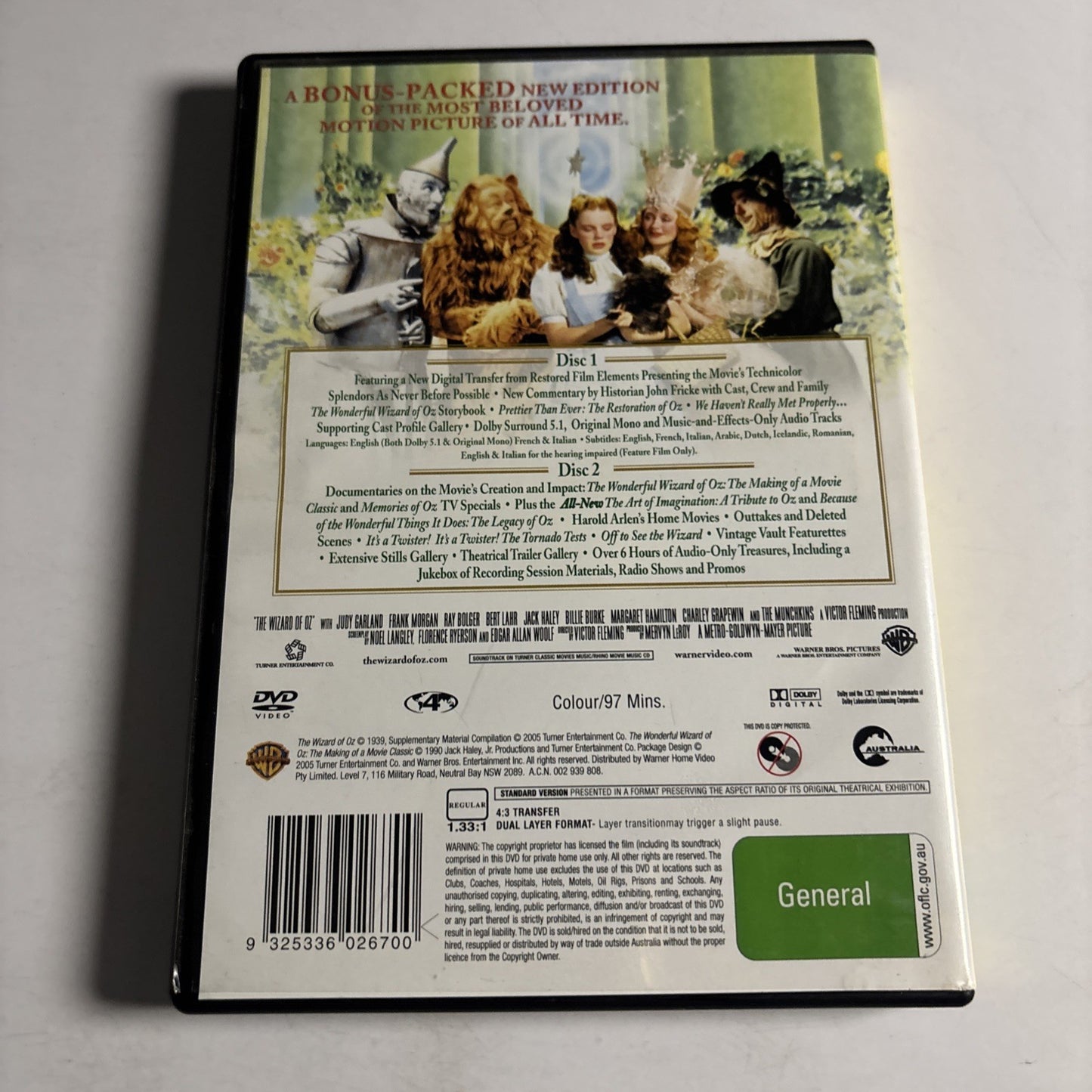 The Wizard of Oz (Special Edition, DVD, 1939) Judy Garland Region 4