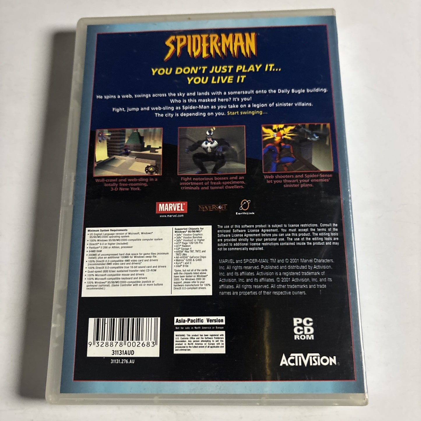 Spider-Man PC CD ROM Marvel Essential Collection Activision