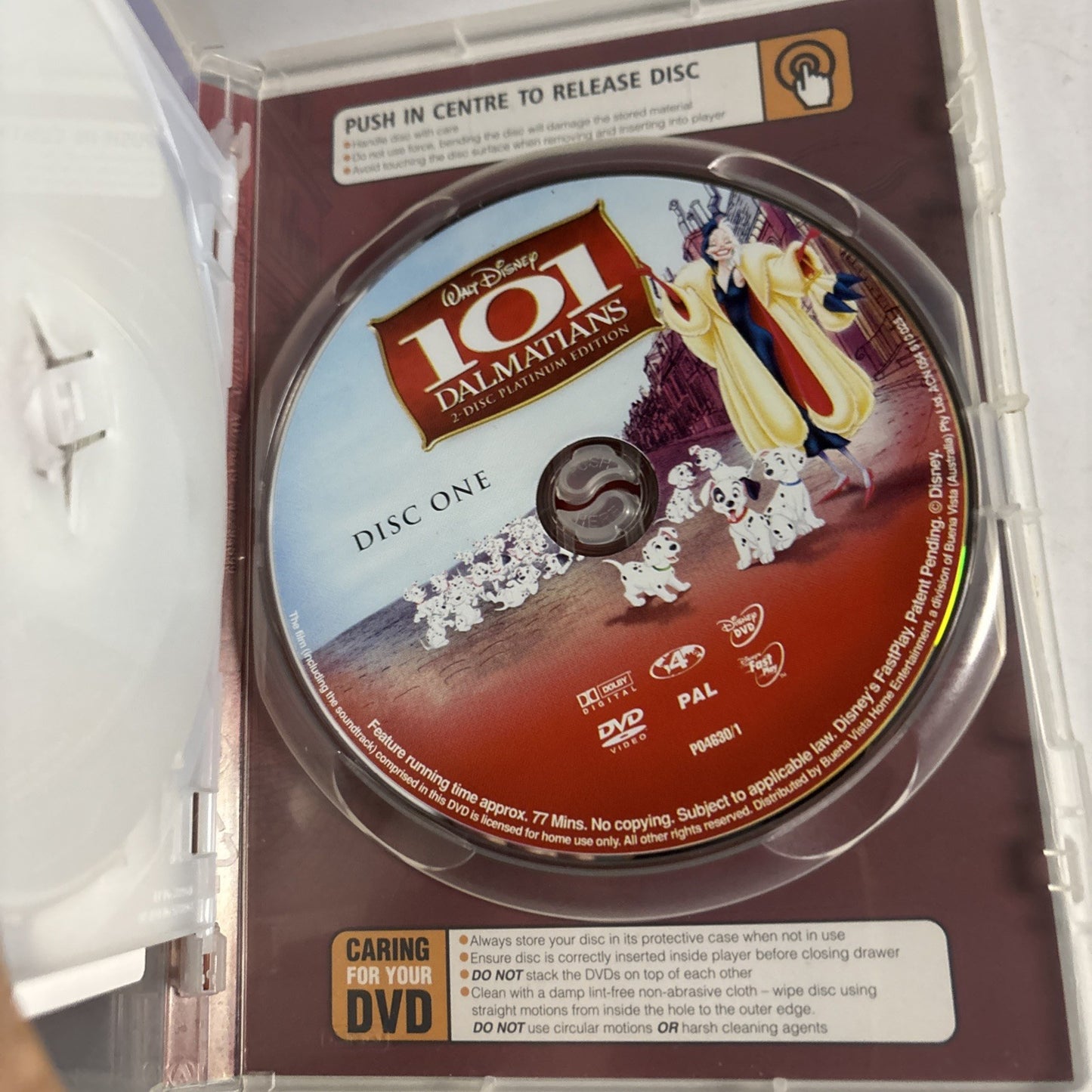 101 Dalmatians (DVD, 1961) Disney Region 4