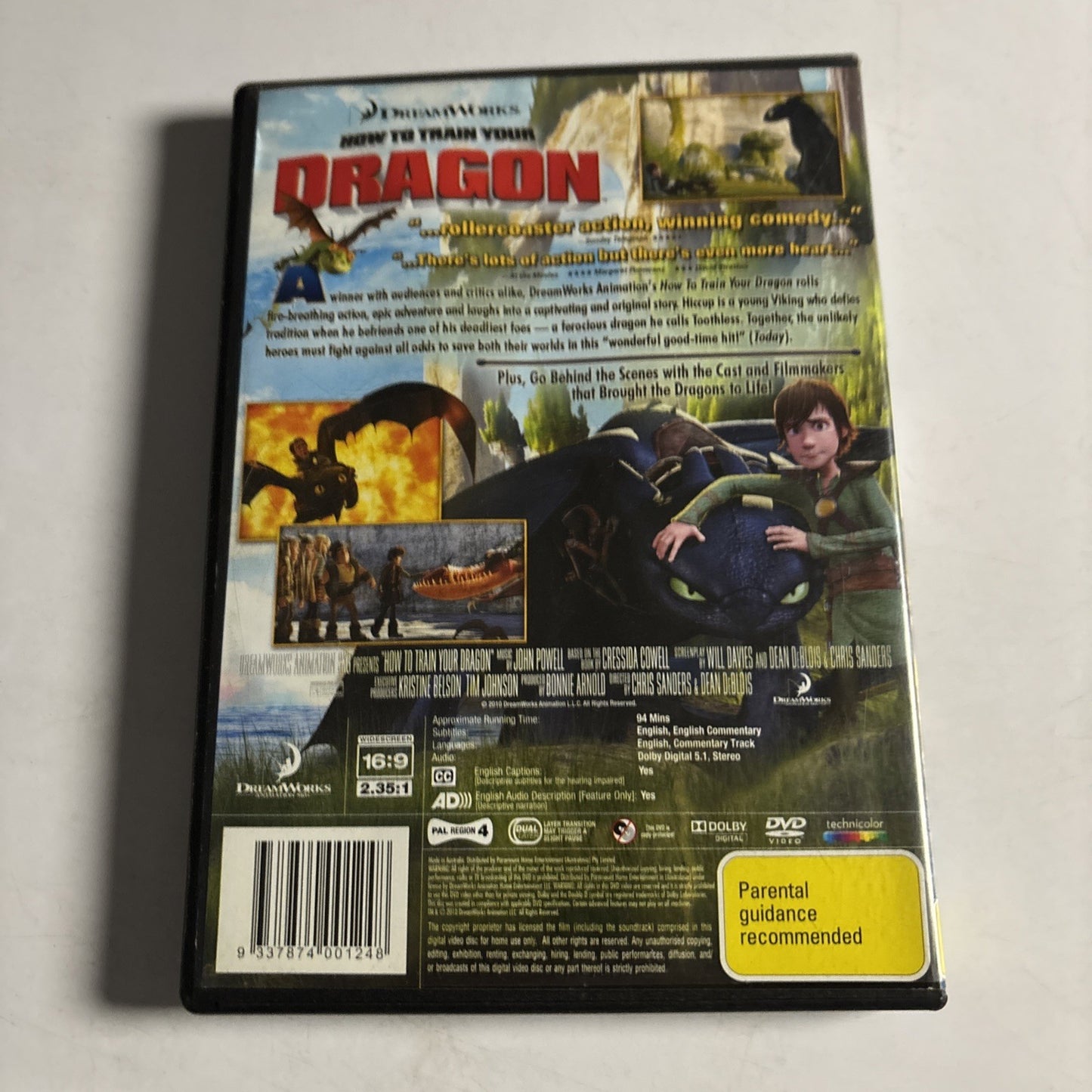 How To Train Your Dragon (DVD 2014) Region 4