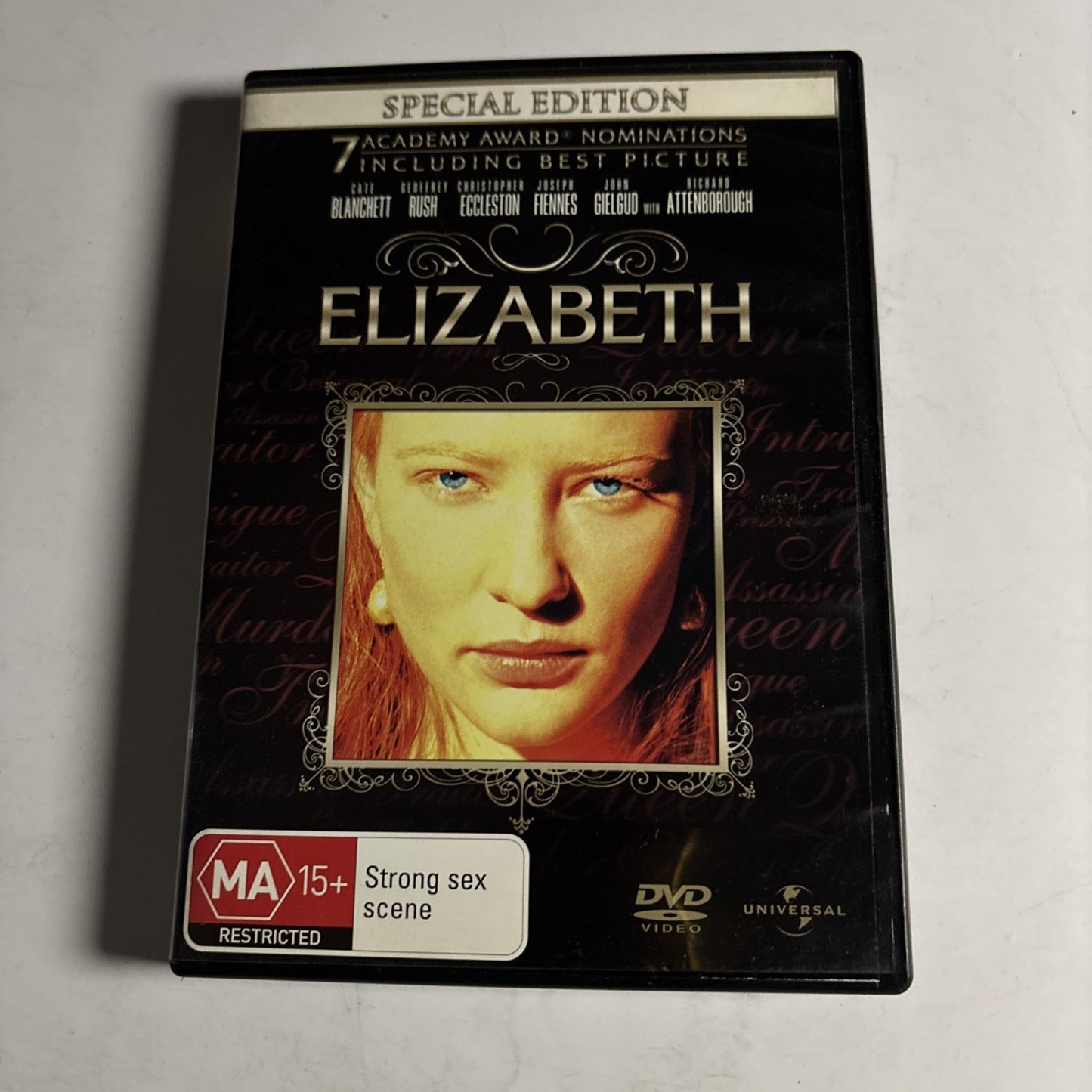 Elizabeth (Special Edition, DVD, 1998) Cate Blanchett, Geoffrey Rush Region 4 &2