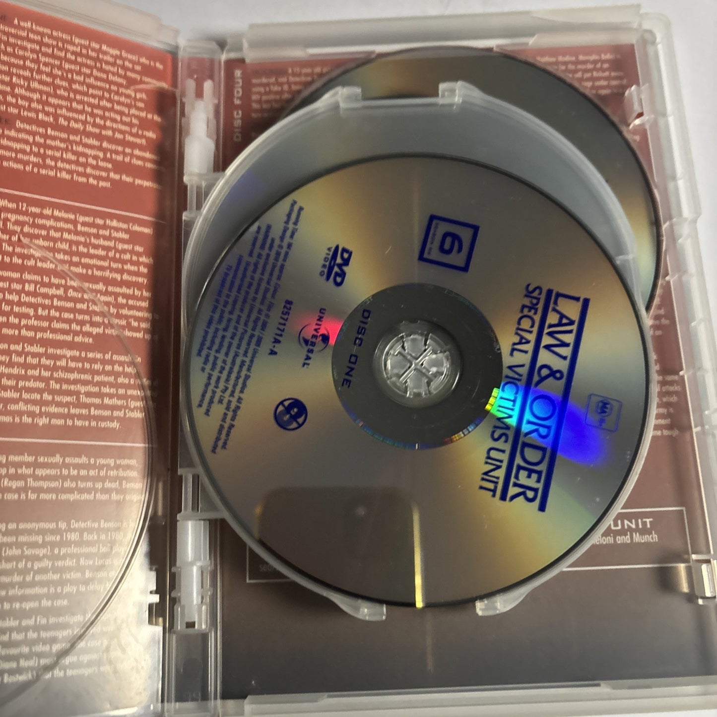 Law and Order - Special Victims Unit : Season 6 (DVD, 2003) Region 4 &2