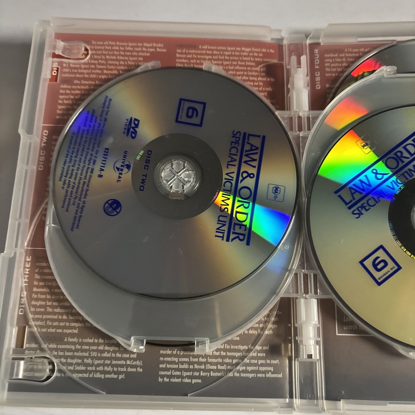 Law and Order - Special Victims Unit : Season 6 (DVD, 2003) Region 4 &2