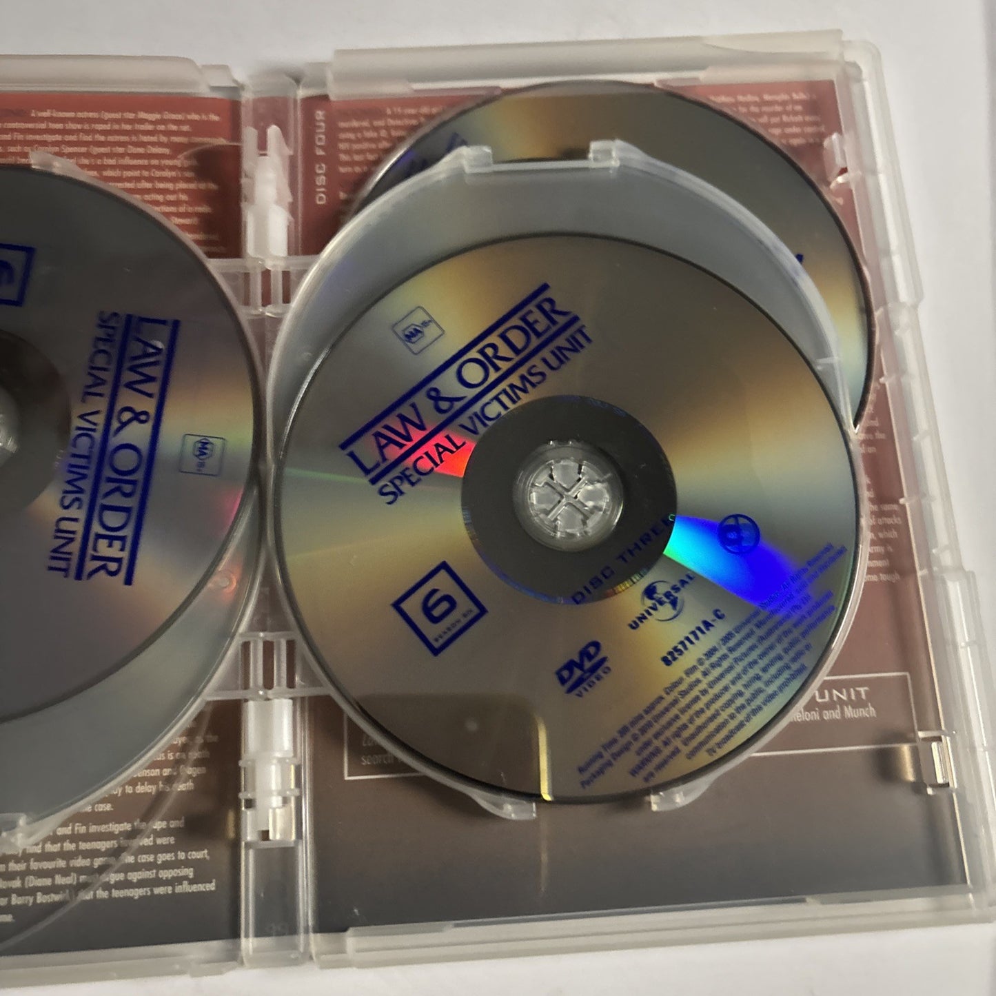 Law and Order - Special Victims Unit : Season 6 (DVD, 2003) Region 4 &2