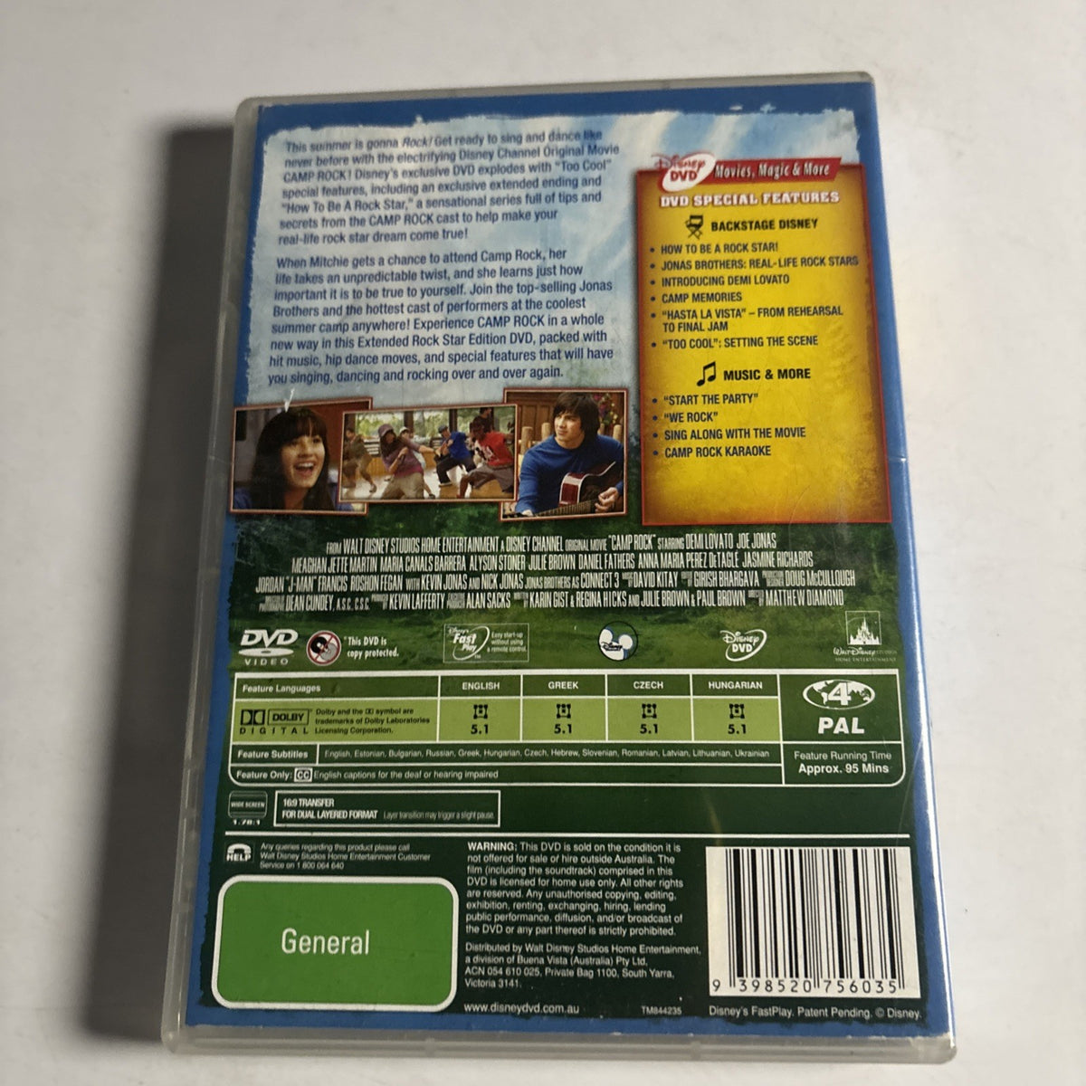 Cmc Rocks Dvd Camp Rock (DVD, 2008) Jonas Brothers, Demi Lovato Region 4 – Retro Unit