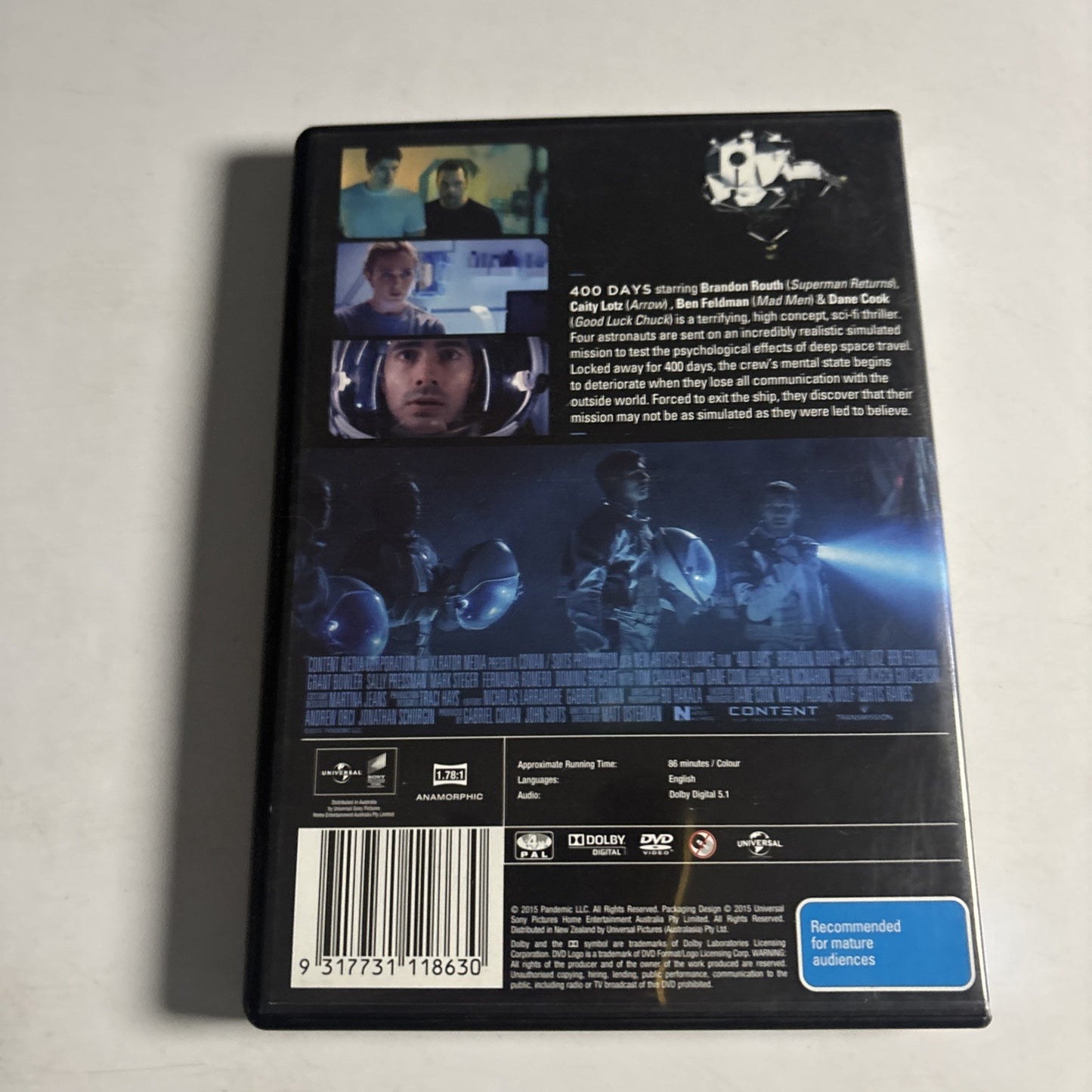 400 Days (DVD, 2015) Brandon Routh, Caity Lotz, Dane Cook Region 4