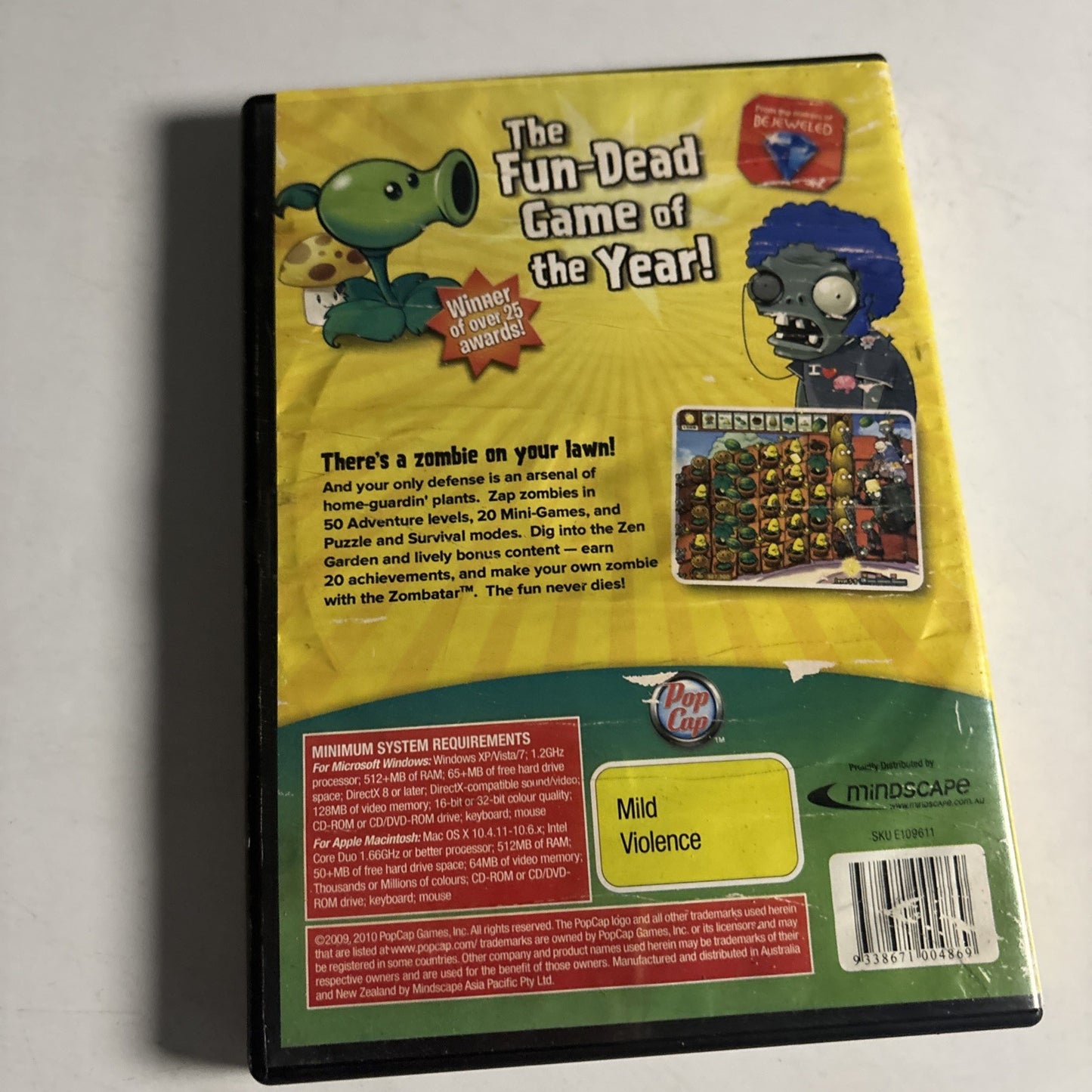 Plants vs Zombies Game of the Year Edition PC CD-ROM