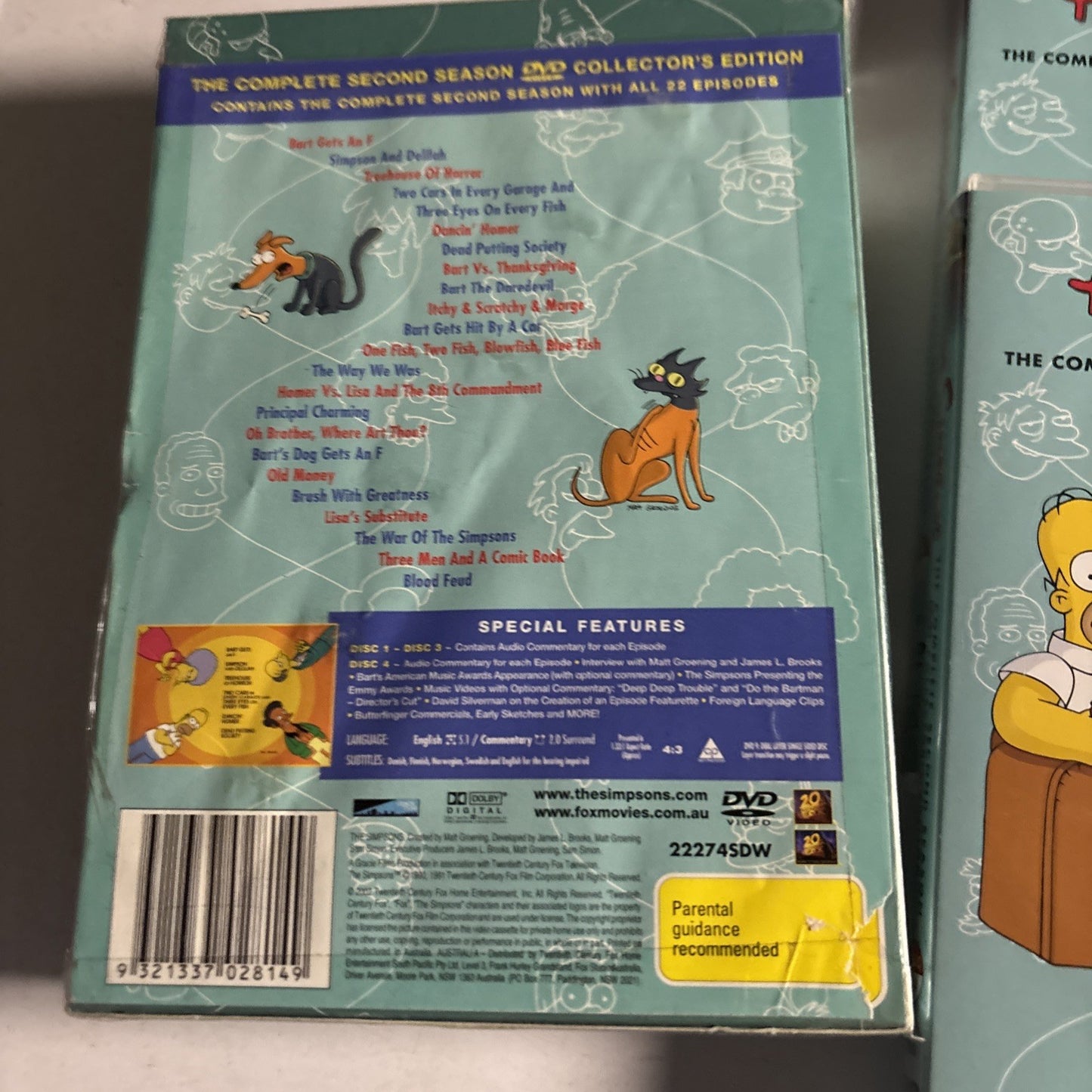 The Simpsons : Season 2 (DVD, 1990, 4-Disc) Region 4