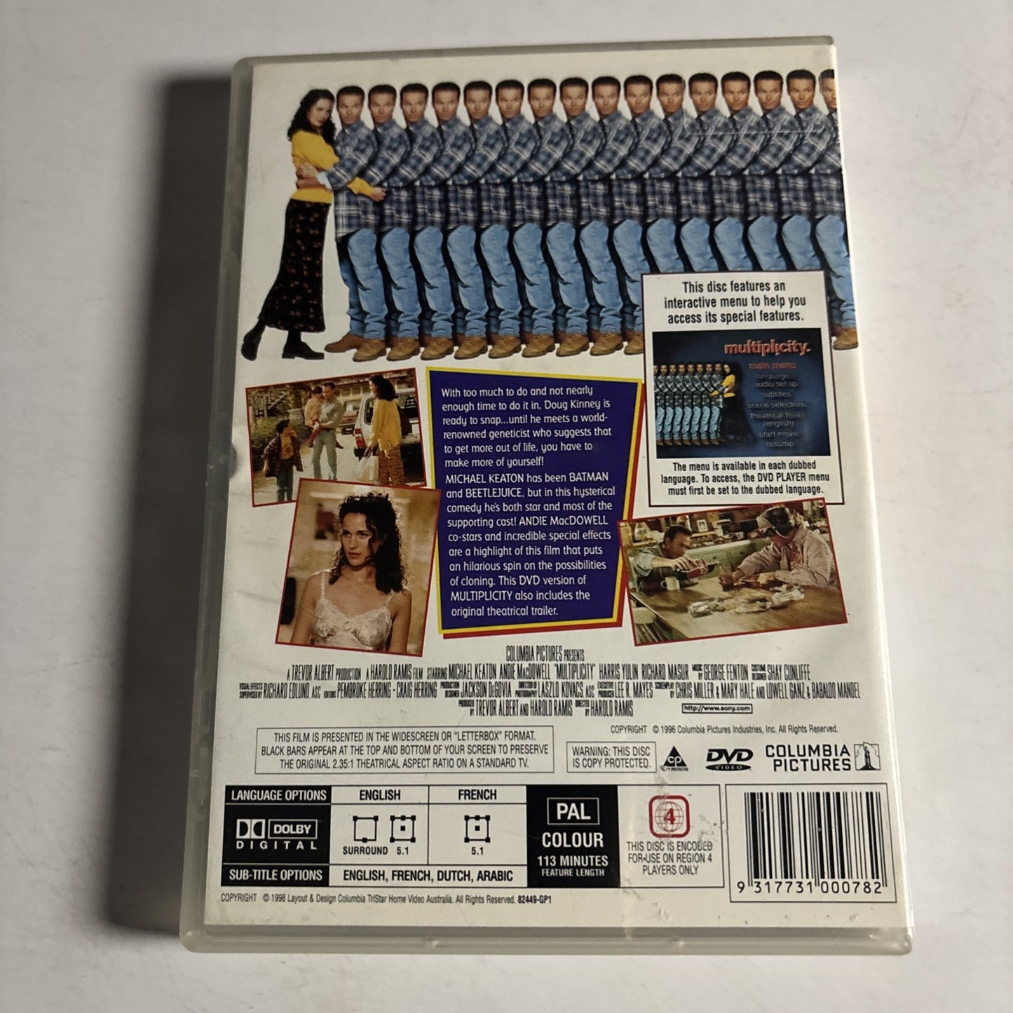 Multiplicity (DVD, 1996) Michael Keaton, Andie Macdowell Region 4