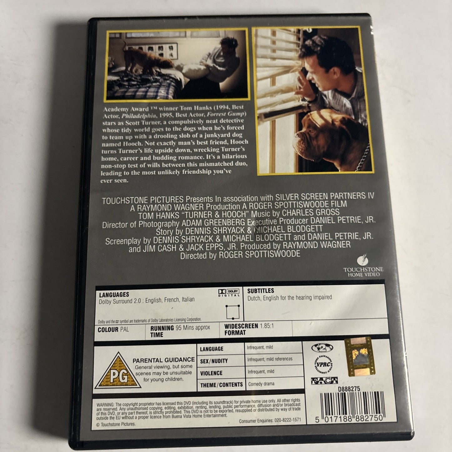 Turner and Hooch (1989) [DVD] (Region 2) Tom Hanks