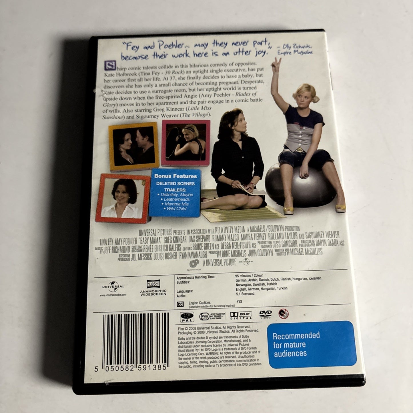 Baby Mama (DVD, 2008) Tina Fey, Sigourney Weaver Region 4 &2