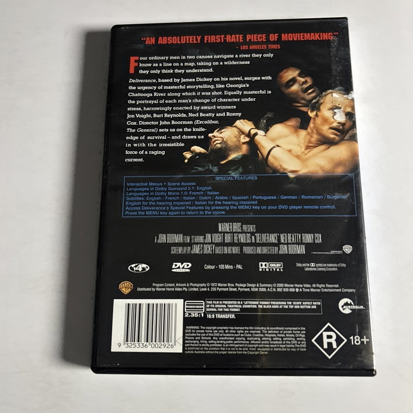 Deliverance (DVD, 1972) Jon Voight, Burt Reynolds Region 4