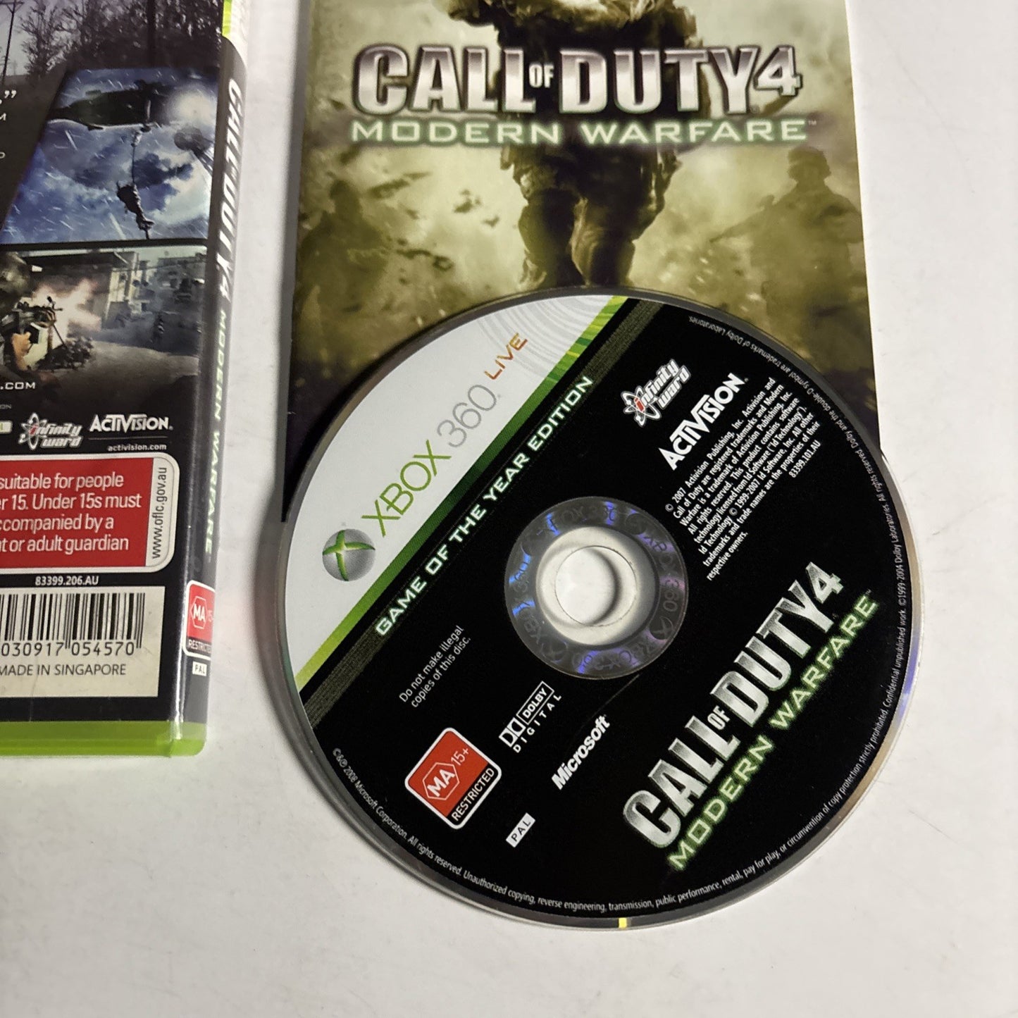 Call of Duty 4: Modern Warfare - Game of the Year Edition  Xbox 360 Manual PAL