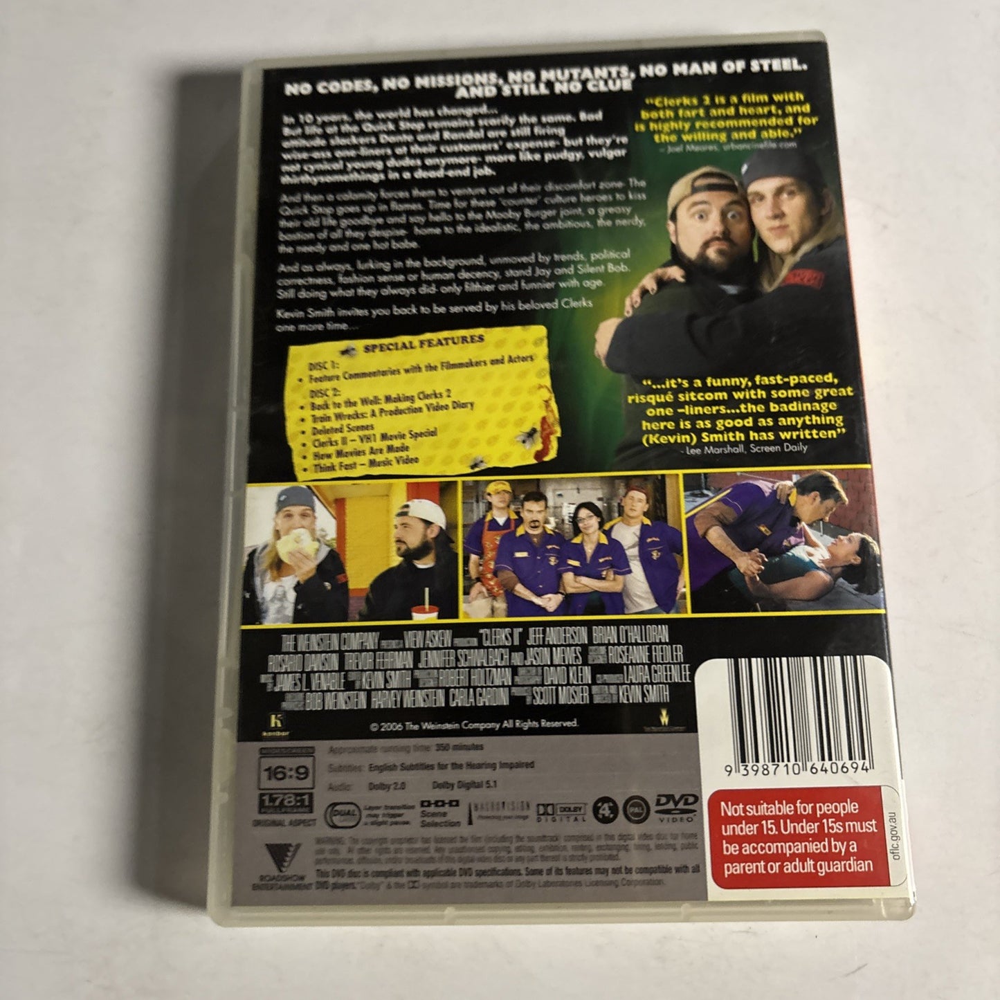 Clerks 2 (DVD, 2006) Kevin Smith Region 4