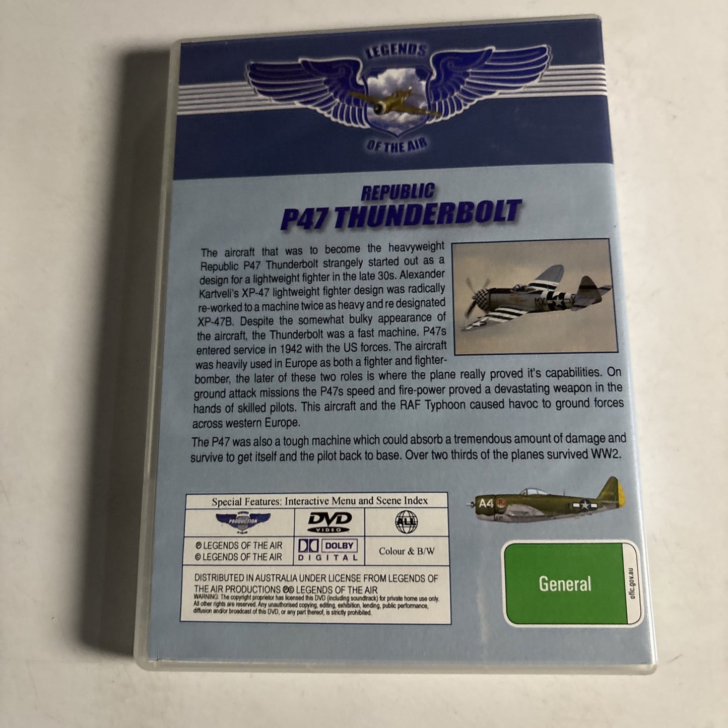Legends Of The Air: Republic P47 Thunderbolt (DVD) All Regions NEW