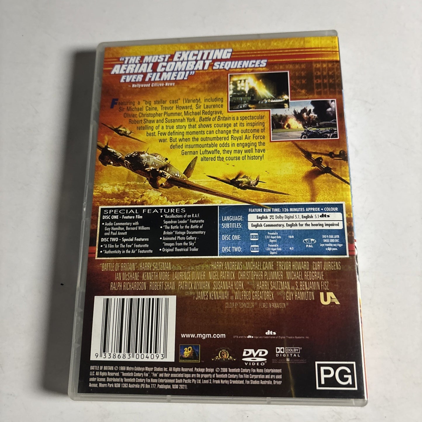 Battle of Britain - Special Edition (DVD, 1969) Sir Lawrence Oliver Region 4