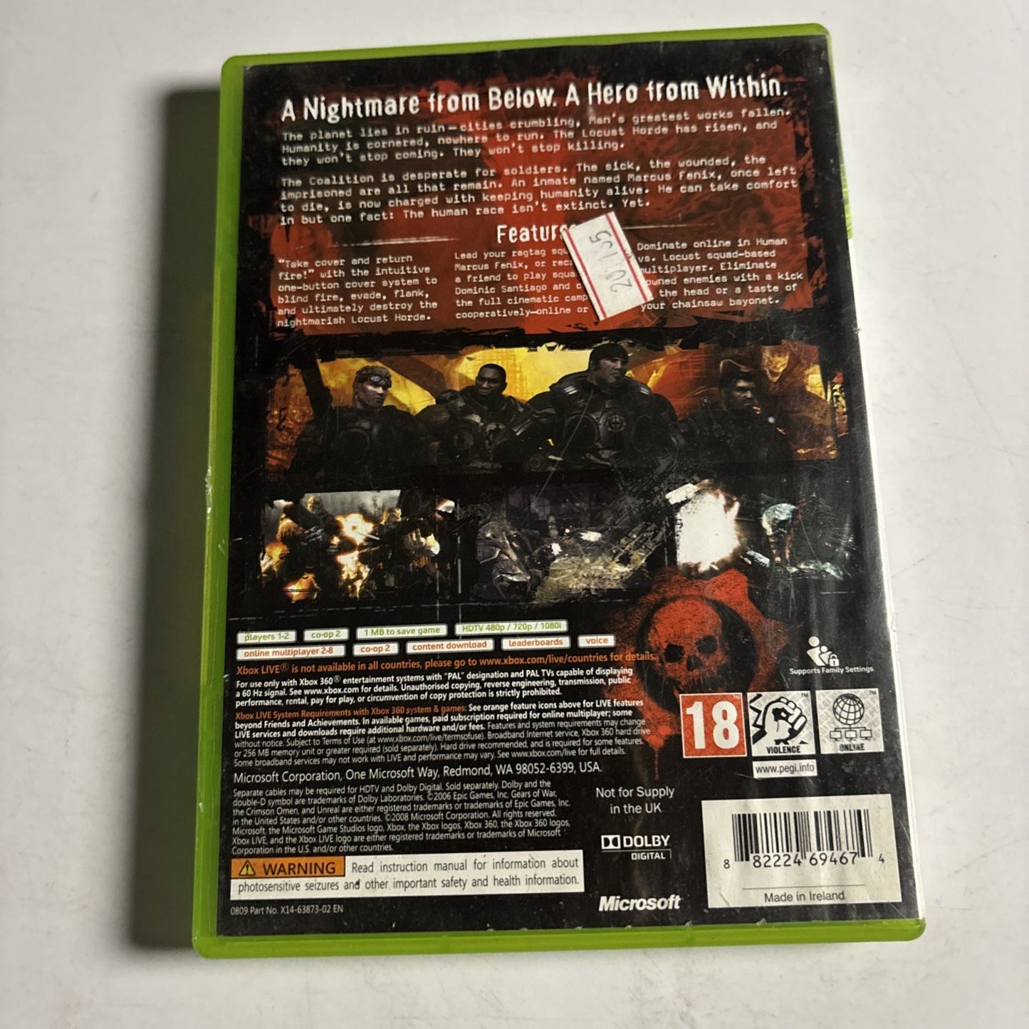 Gears of War Xbox 360 Game PAL
