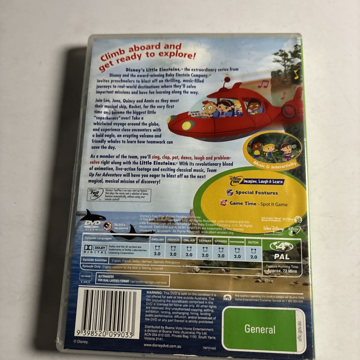 Little Einsteins - Team Up for Adventure (DVD, 2005) Region 4