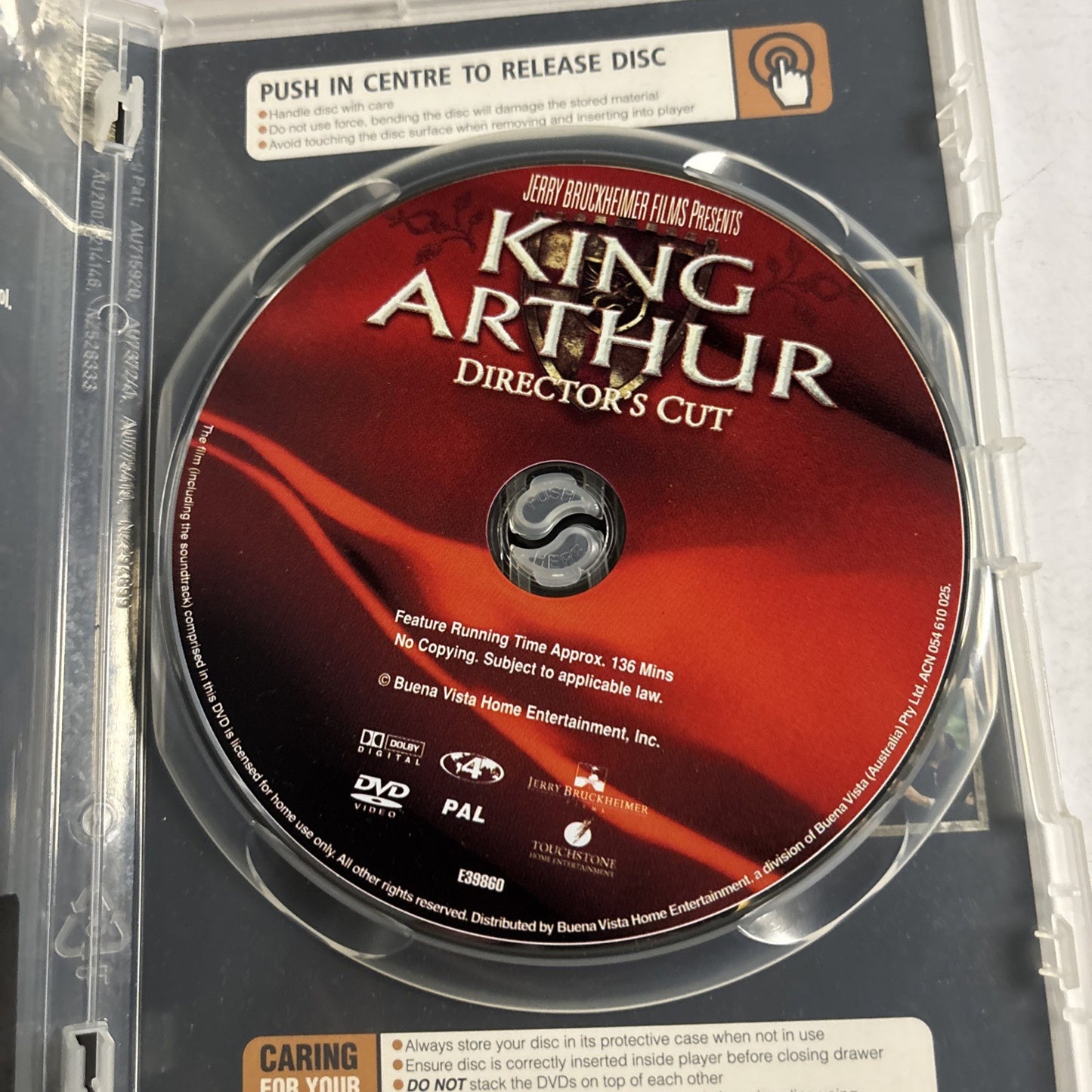 King Arthur (The Director's Cut, DVD, 2004) Keira Knightley Region 4