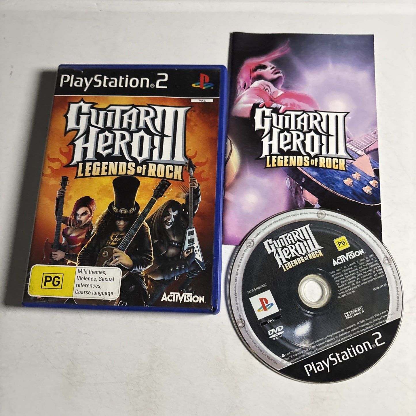 Guitar Hero III Legends of Rock PS2 Sony PlayStation 2 Game + Manual PAL