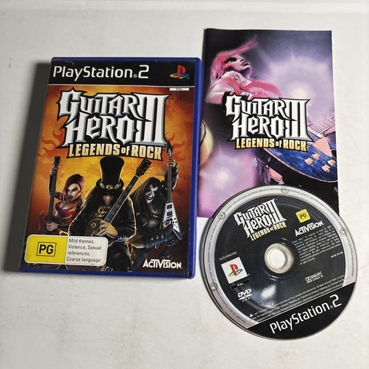 Guitar Hero III Legends of Rock PS2 Sony PlayStation 2 Game + Manual PAL