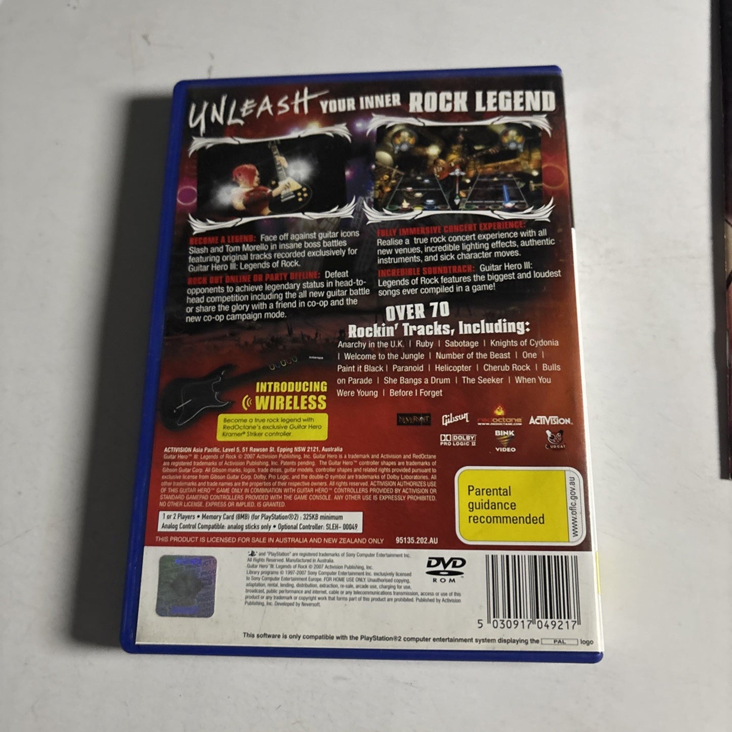 Guitar Hero III Legends of Rock PS2 Sony PlayStation 2 Game + Manual PAL