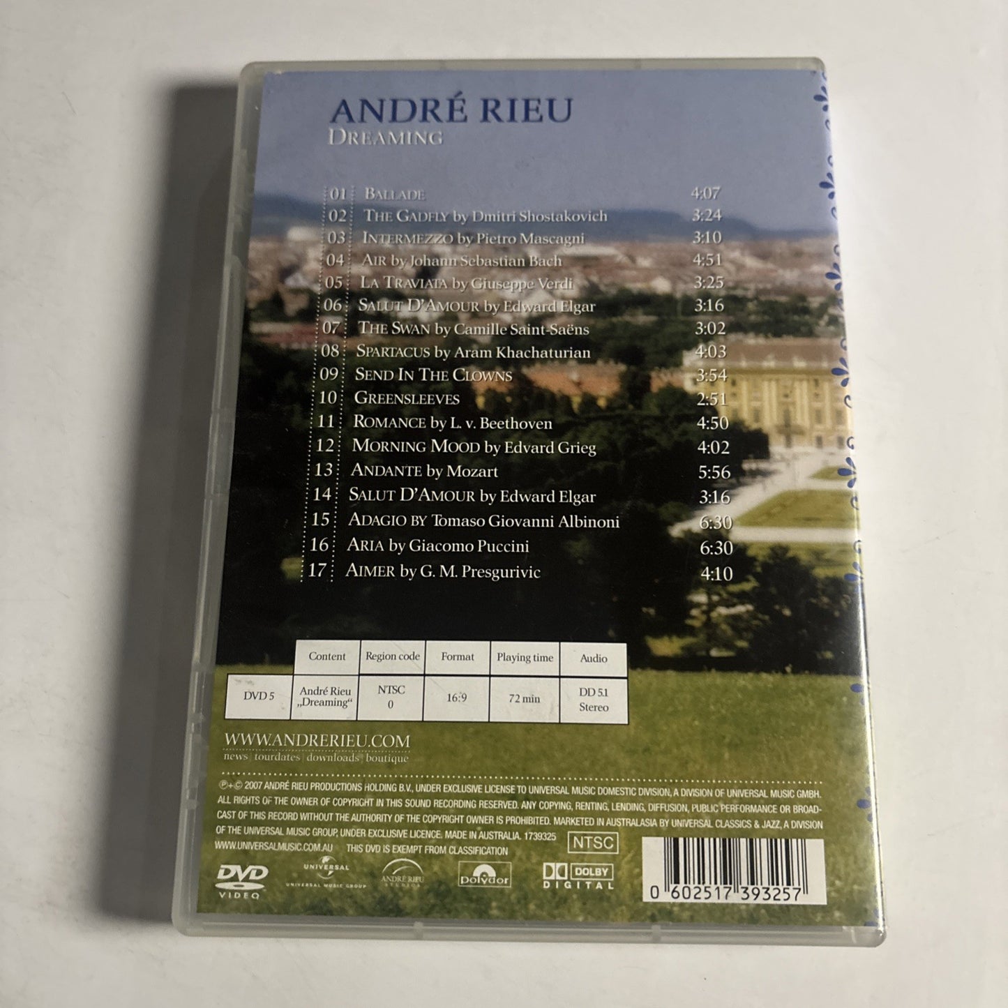 Andre Rieu: Dreaming (DVD, 2007) All Regions