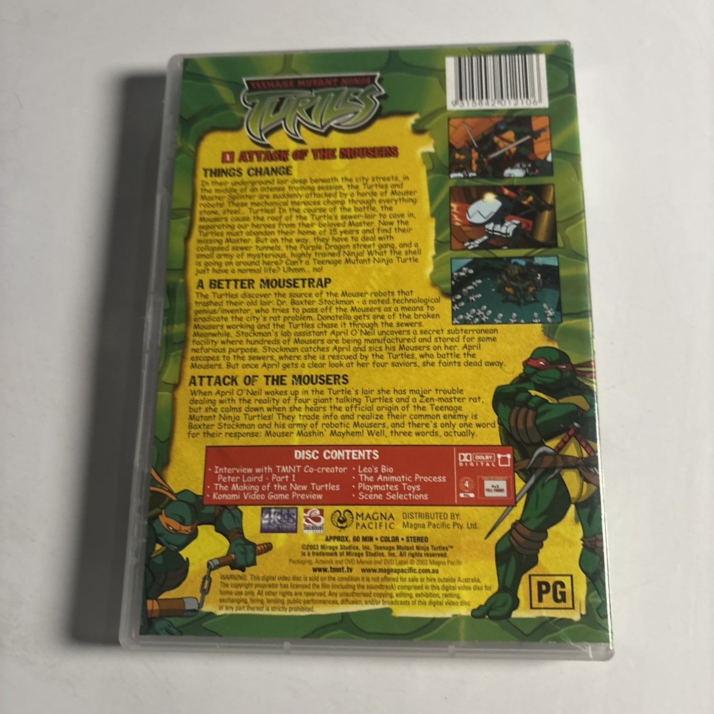 Teenage Mutant Ninja Turtles - Attack of the Mousers : Vol 1 (DVD, 2003) Region4