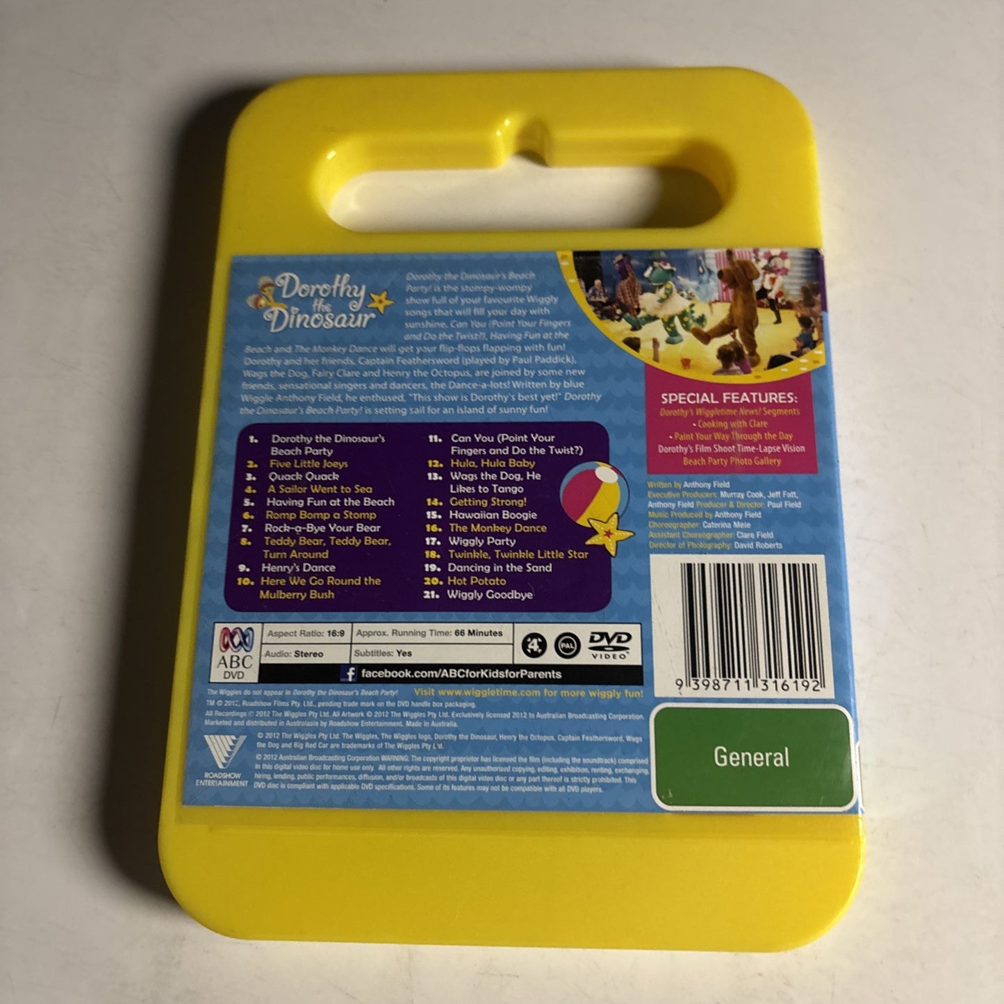 The Wiggles - Dorothy the Dinosaur's Beach Party (DVD, 2012) Region 4