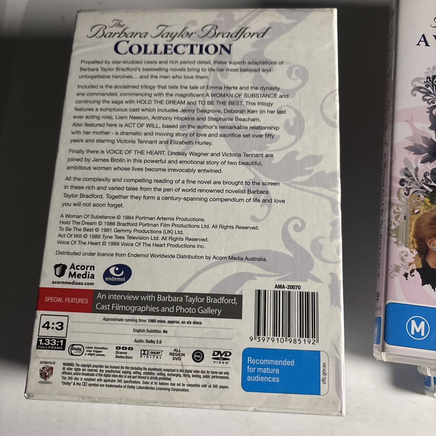 The Barbara Taylor Bradford Collection (DVD, 2009, 6-Disc) All Regions