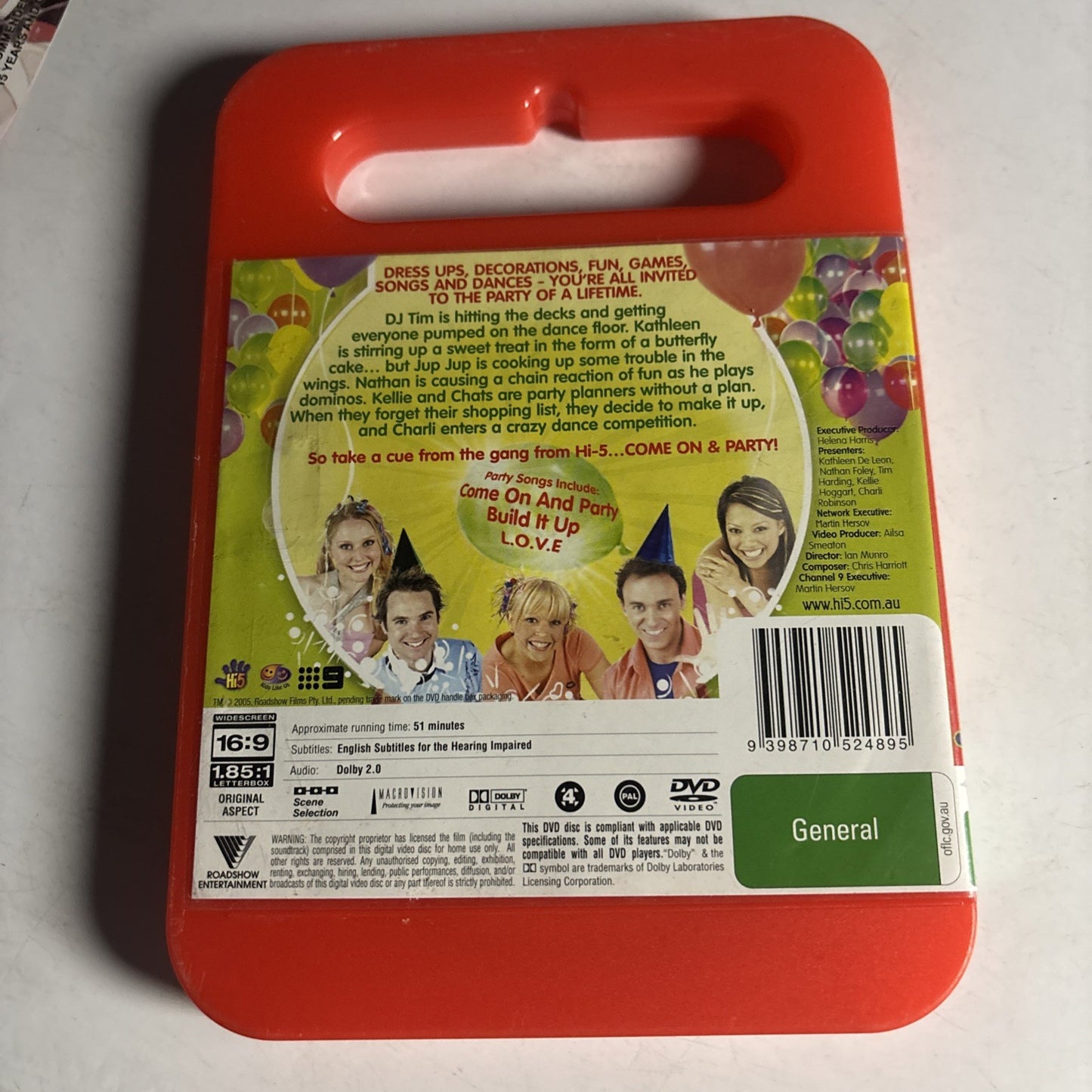 Hi-5 Come on and Party (DVD, 2004) Region 4