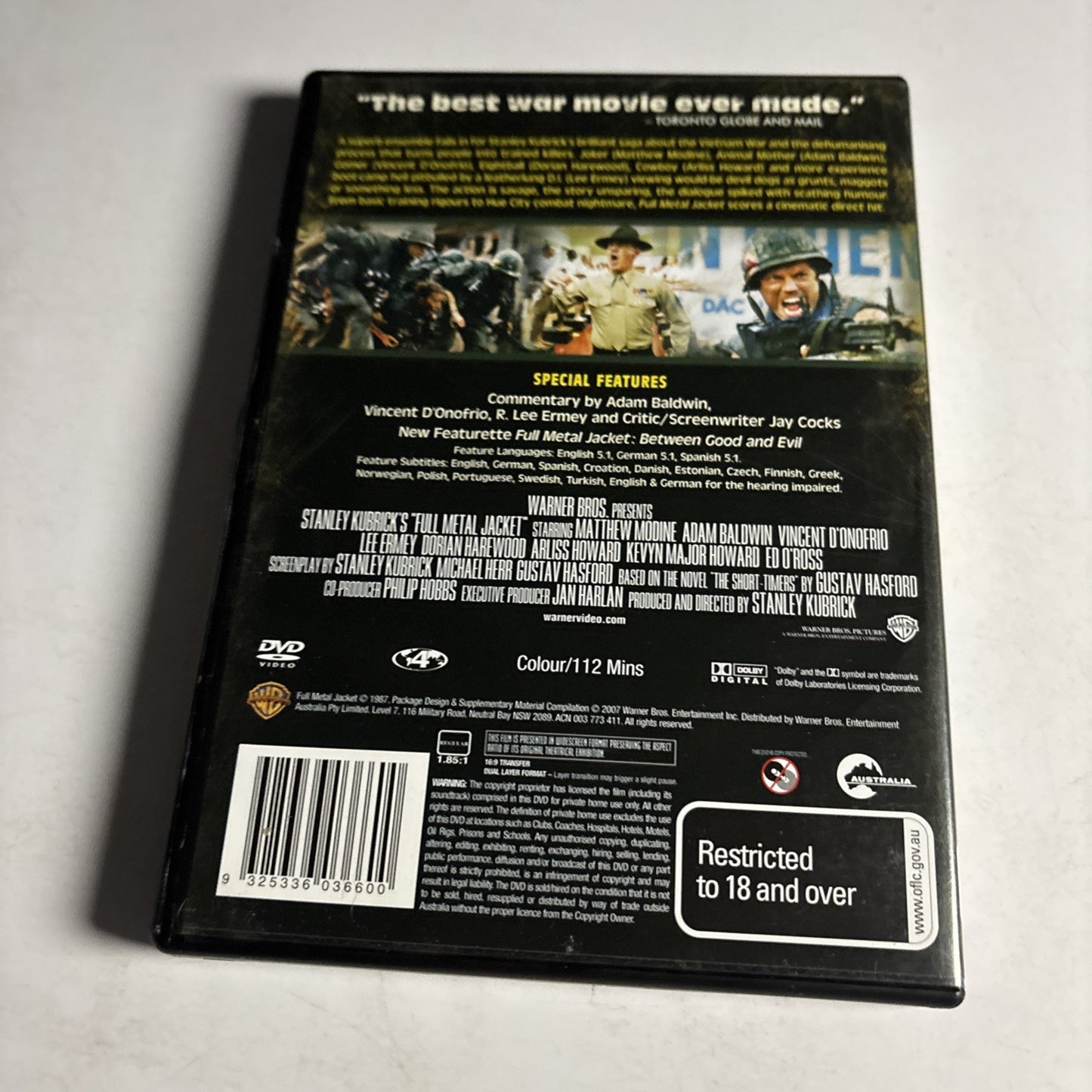 Full Metal Jacket (Deluxe Edition, DVD, 1987) Stanley Kubrick Region 4