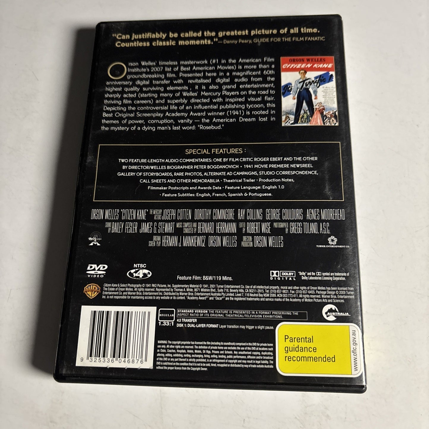 Citizen Kane (DVD, 1941) Orson Welles Region 4