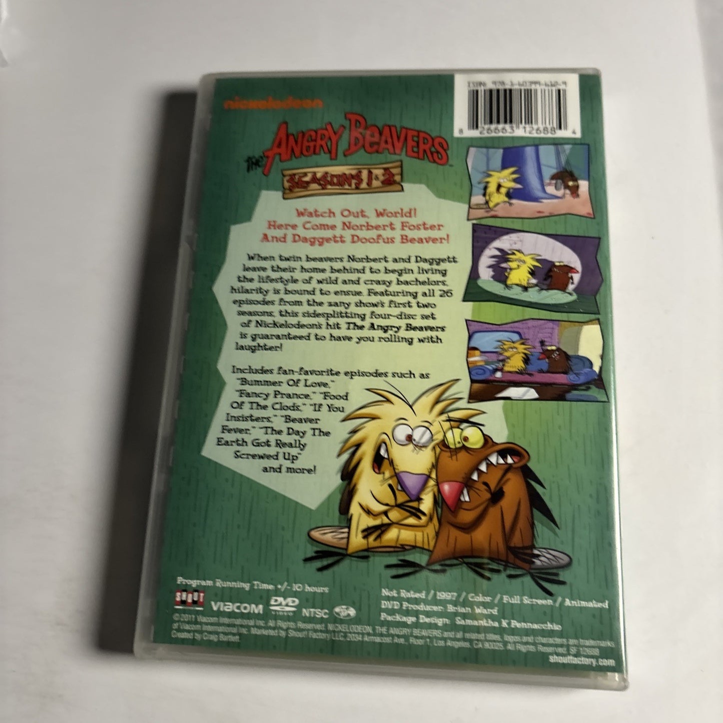 The Angry Beavers Seasons 1 & 2 (DVD, 2011, 4-Disc) Region 1