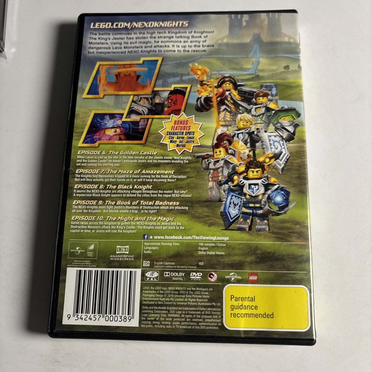 Lego Nexo Knights : Season 1 : Vol 2 (DVD, 2015) Region 4 &2
