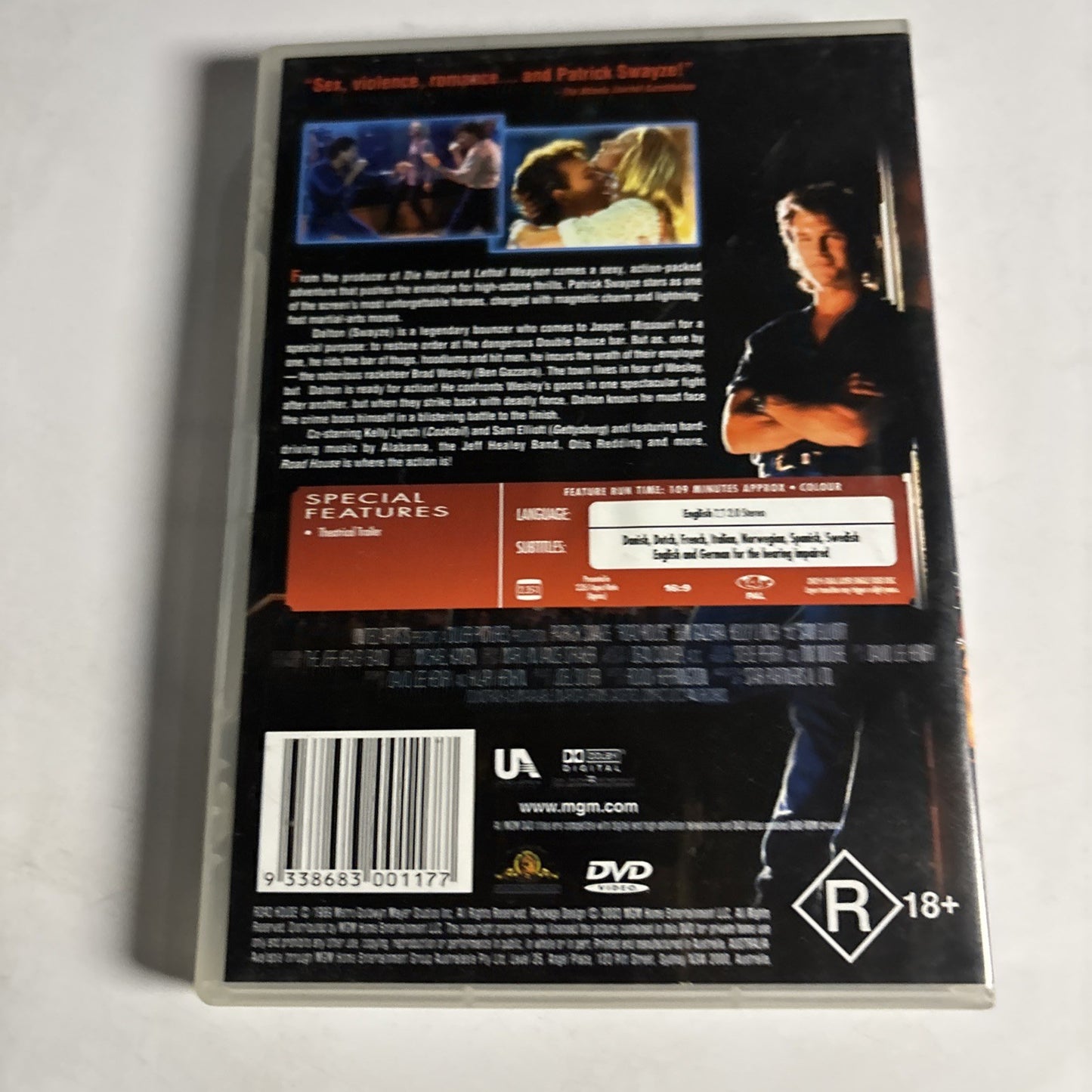 Road House (DVD, 1989) Patrick Swayze, Kelly Lynch, Sam Elliott Region 4