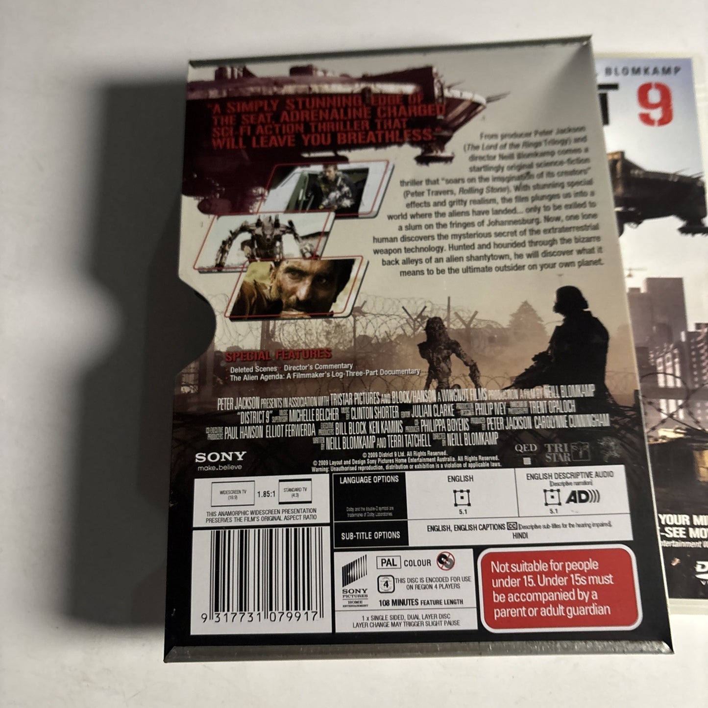 District 9 - Steelcase  (DVD, 2009)  Peter Jackson, Neill Blomkamp Region 4