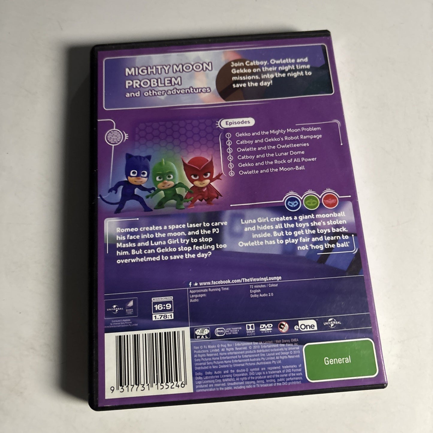 Pj Masks - Mighty Moon Problem (DVD, 2017) Region 4 &2