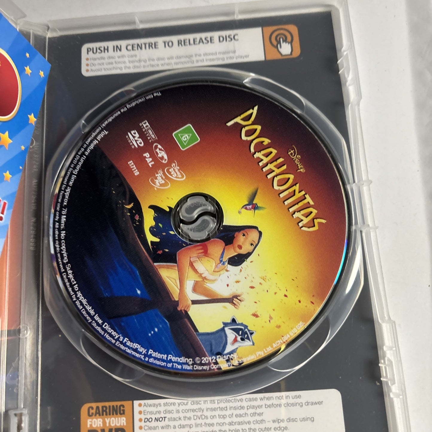 Pocahontas (Special Edition, DVD, 1995) Disney Region 4